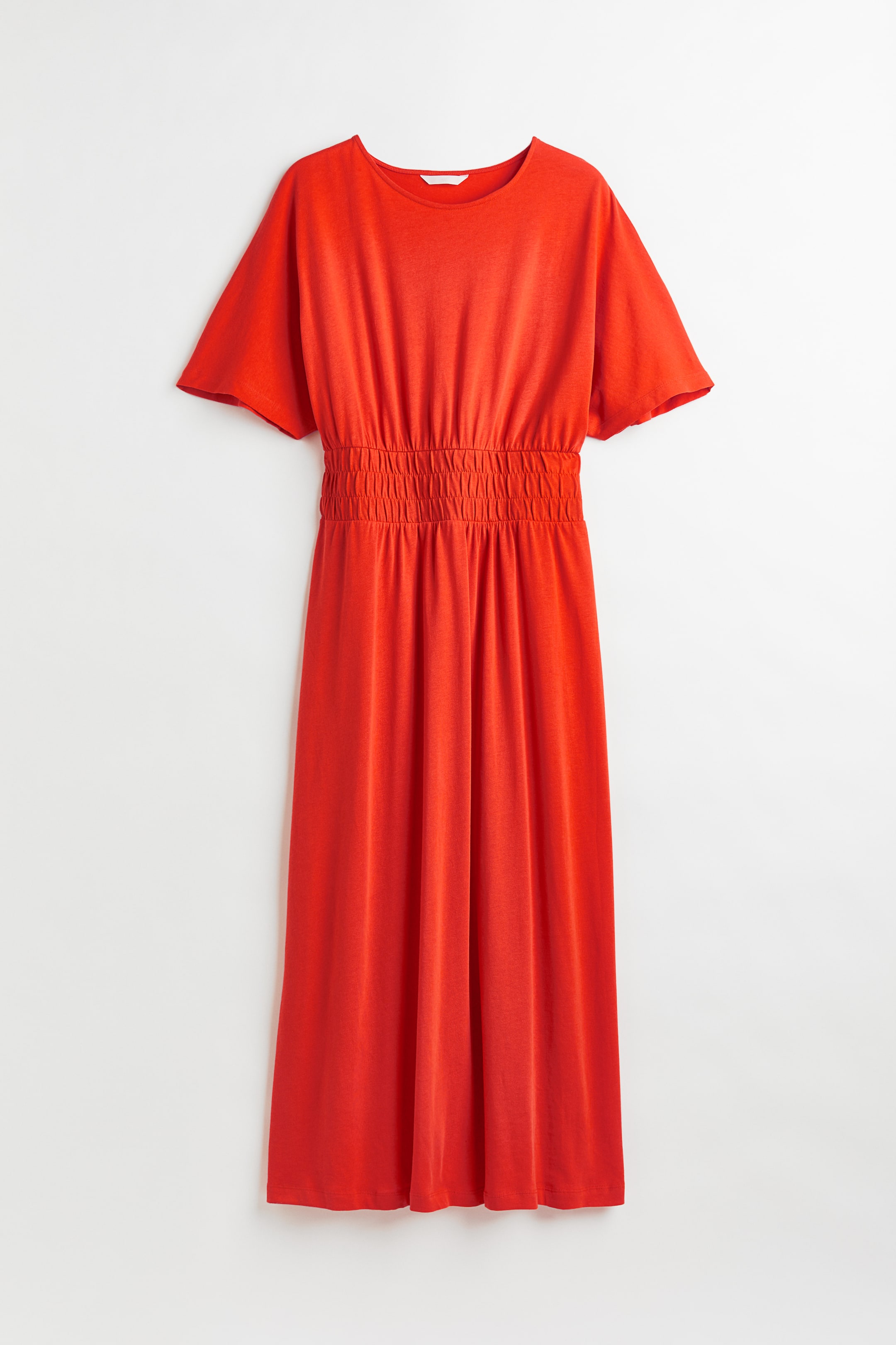 View larger image: H&M+ Smocked-waist dress - Bright red - Ladies | H&M PH 1