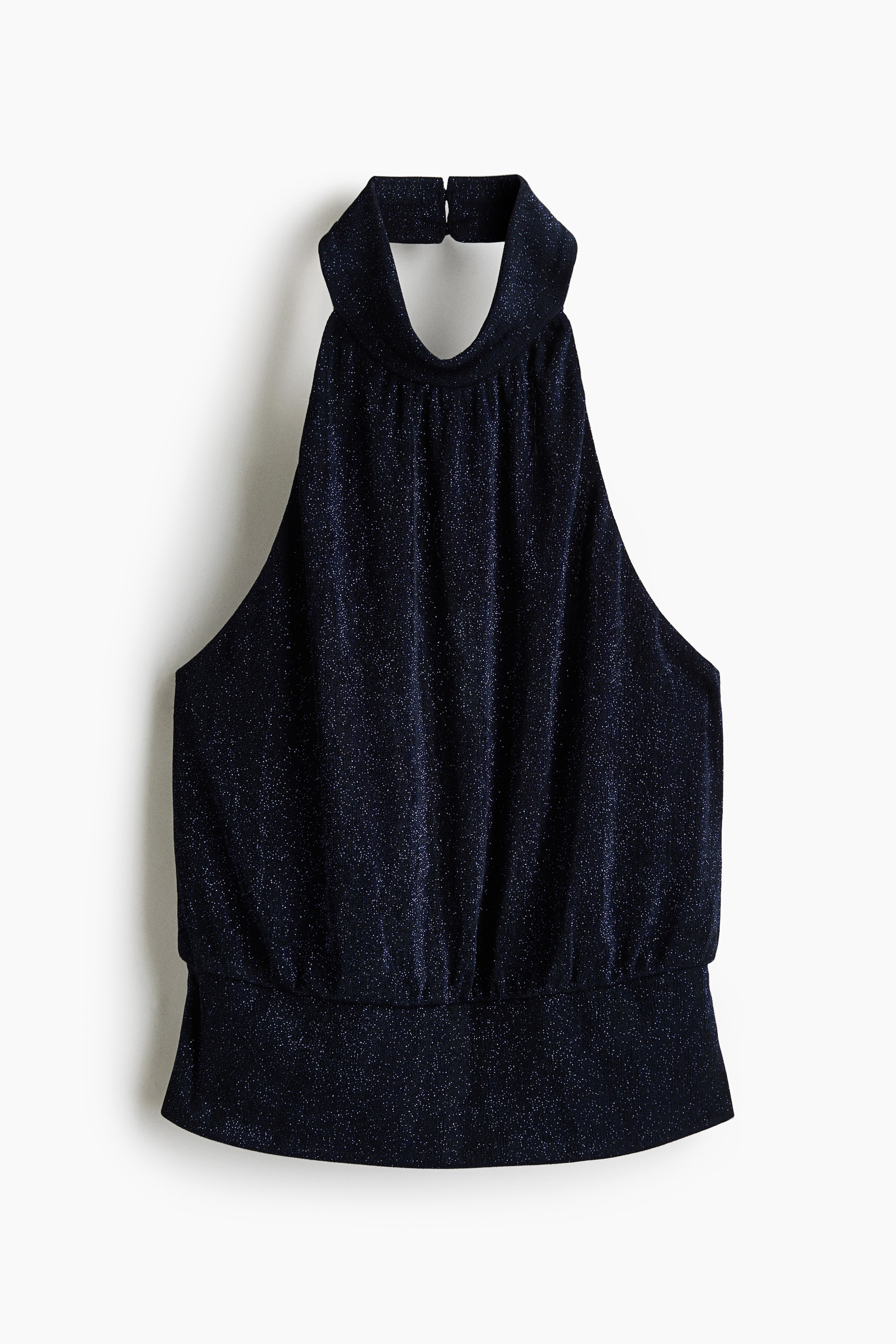 View larger image: Shimmery Halterneck Top - Navy blue - Ladies | H&M CA 1