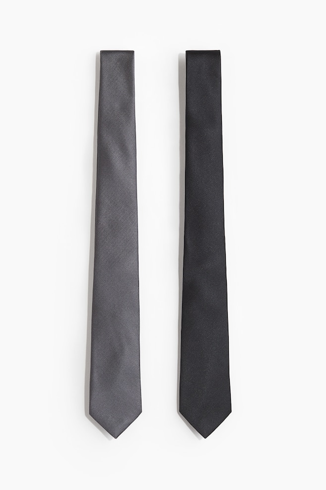 2-pack ties - Grey/Dark grey - 1
