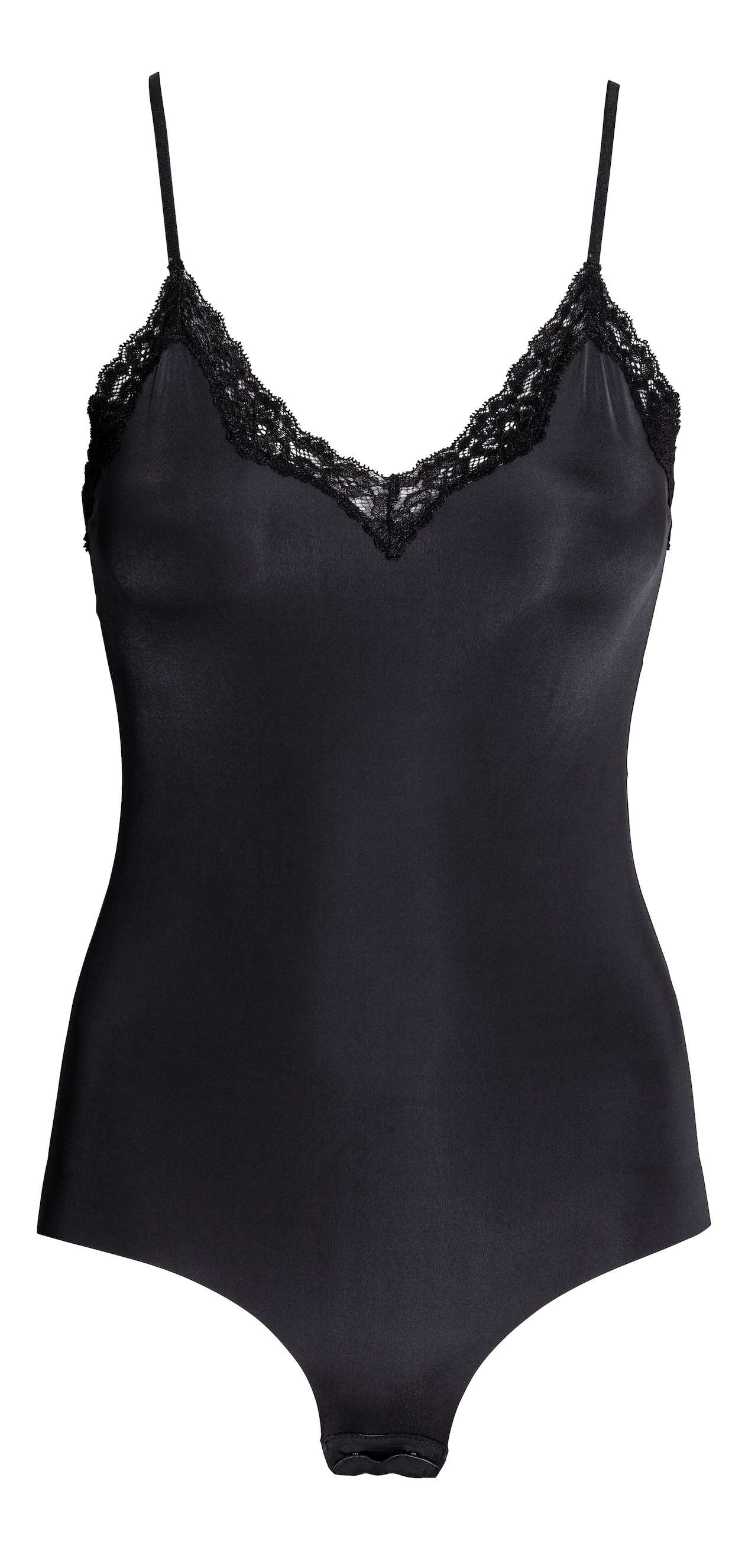Body com orla de renda - Preto - SENHORA | H&M PT