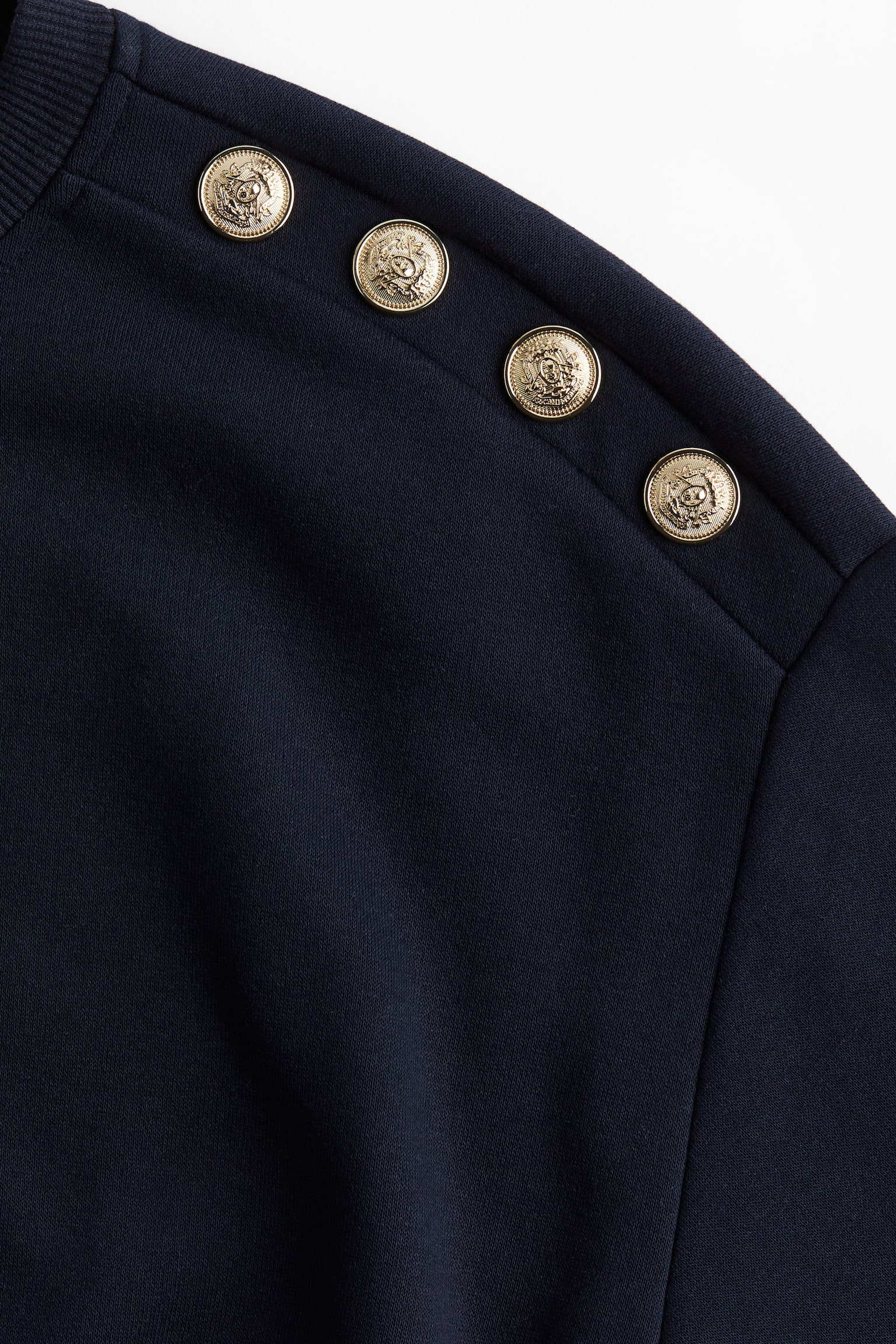 Button-detail sweatshirt - Navy blue/Light dusty pink/Black/Cream/Café de la Mairie - 6