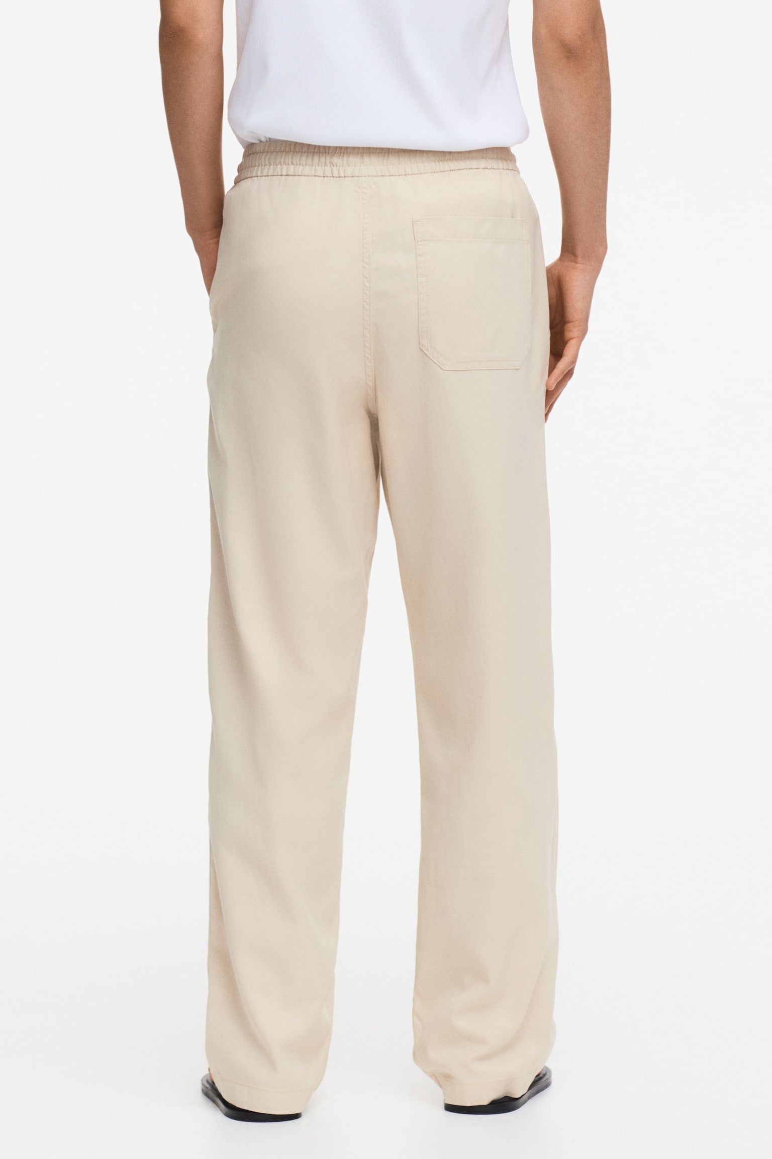 Relaxed Fit Trousers - בז'/שחור/אפור-חום - 3