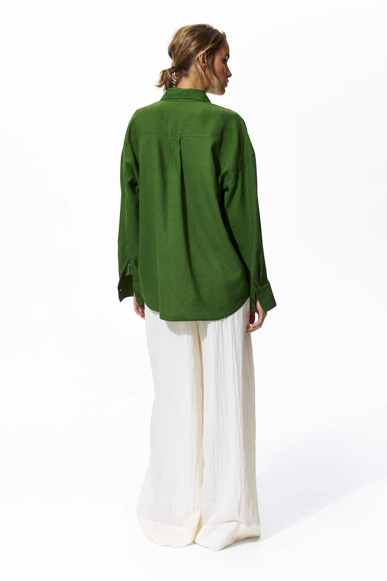 Oversized Linen-Blend Shirt - image 2