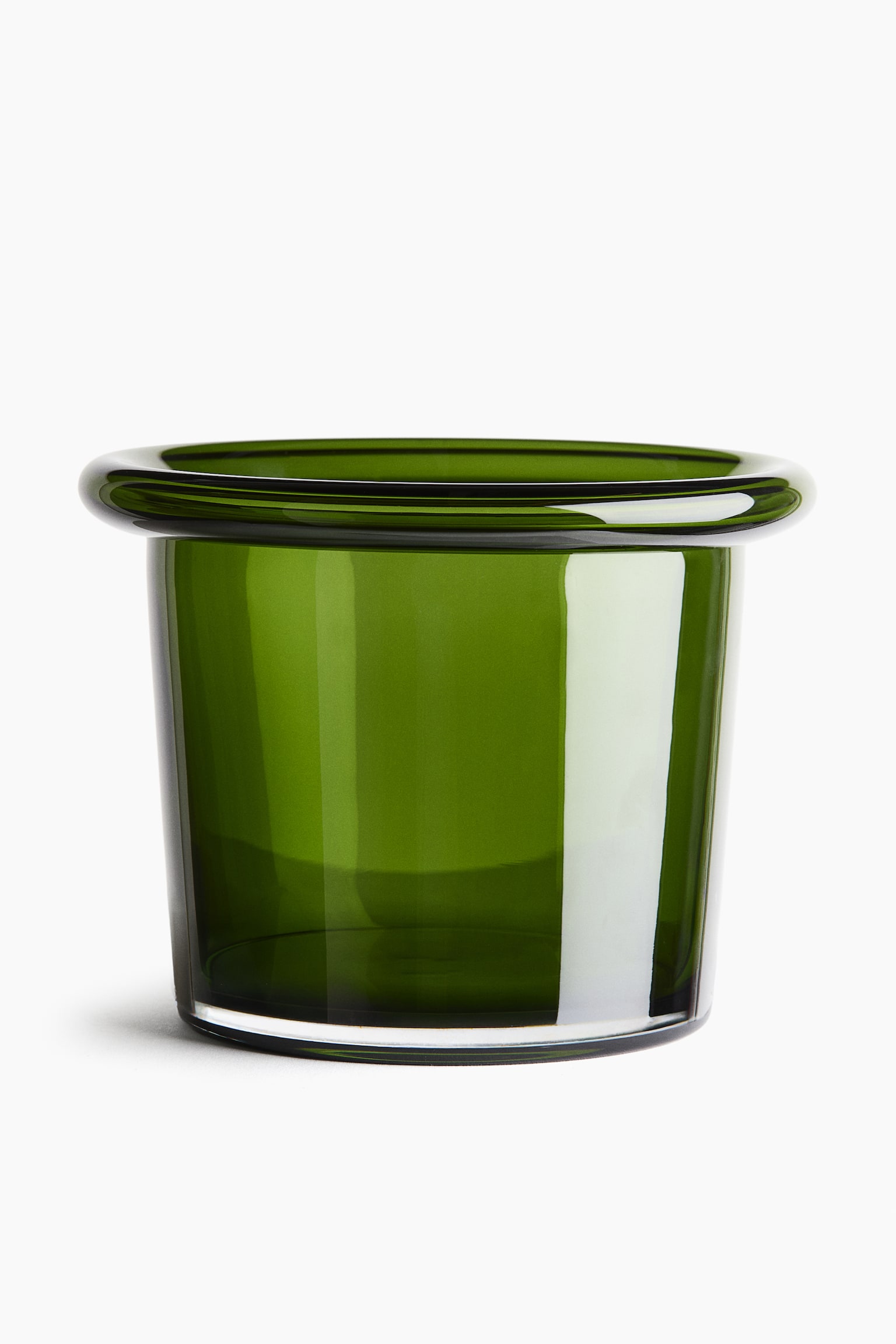 Glass Plant Pot - Green