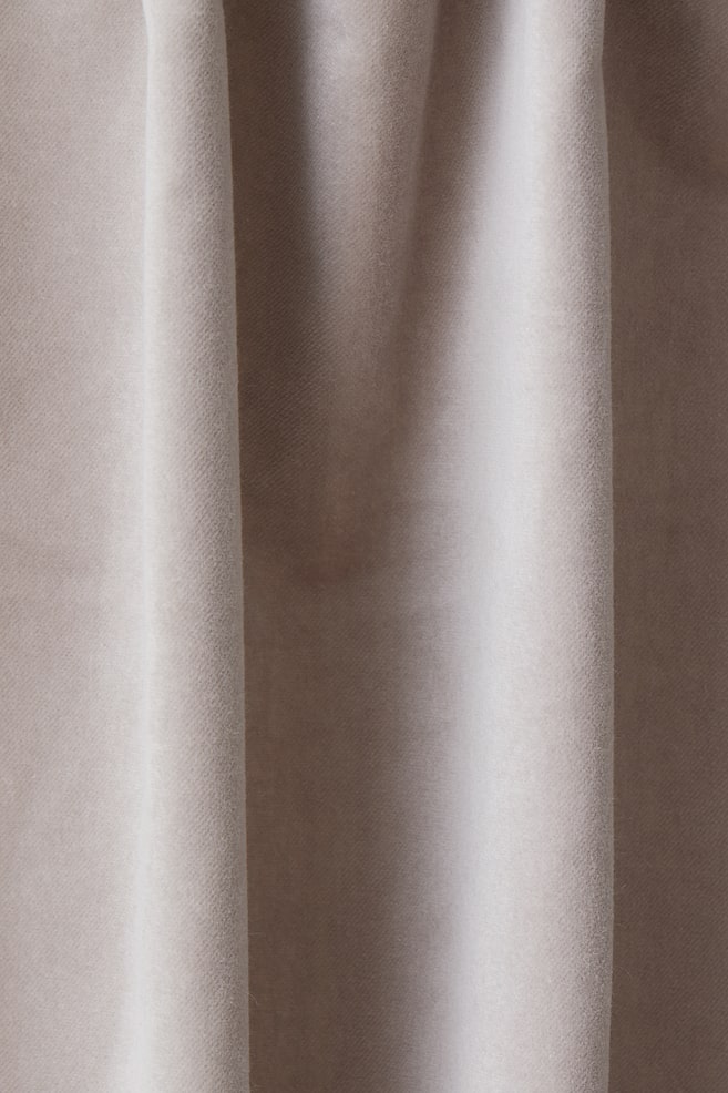 2-pack velvet curtain lengths - Beige - 4