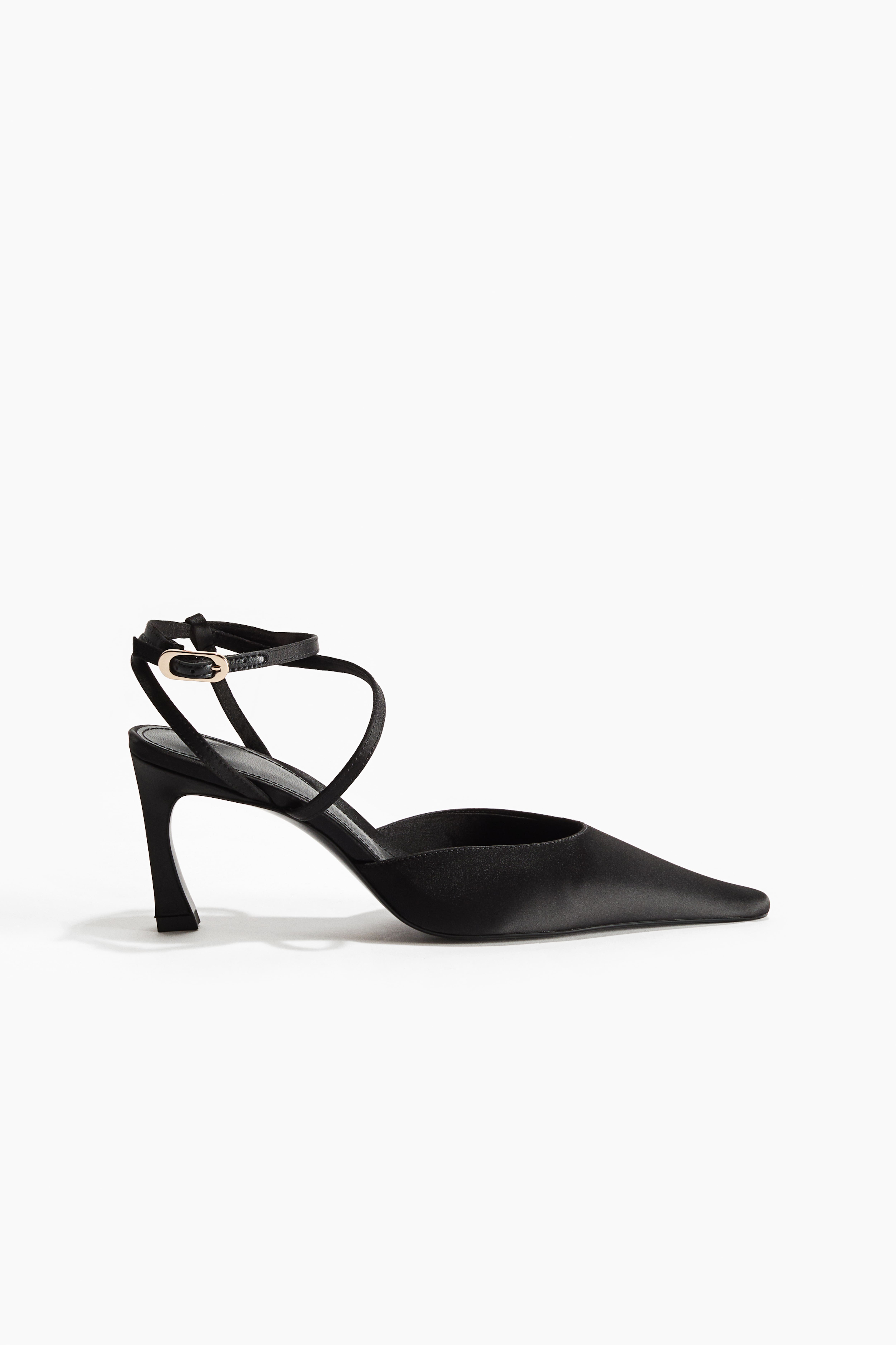 Pointed Satin Pumps