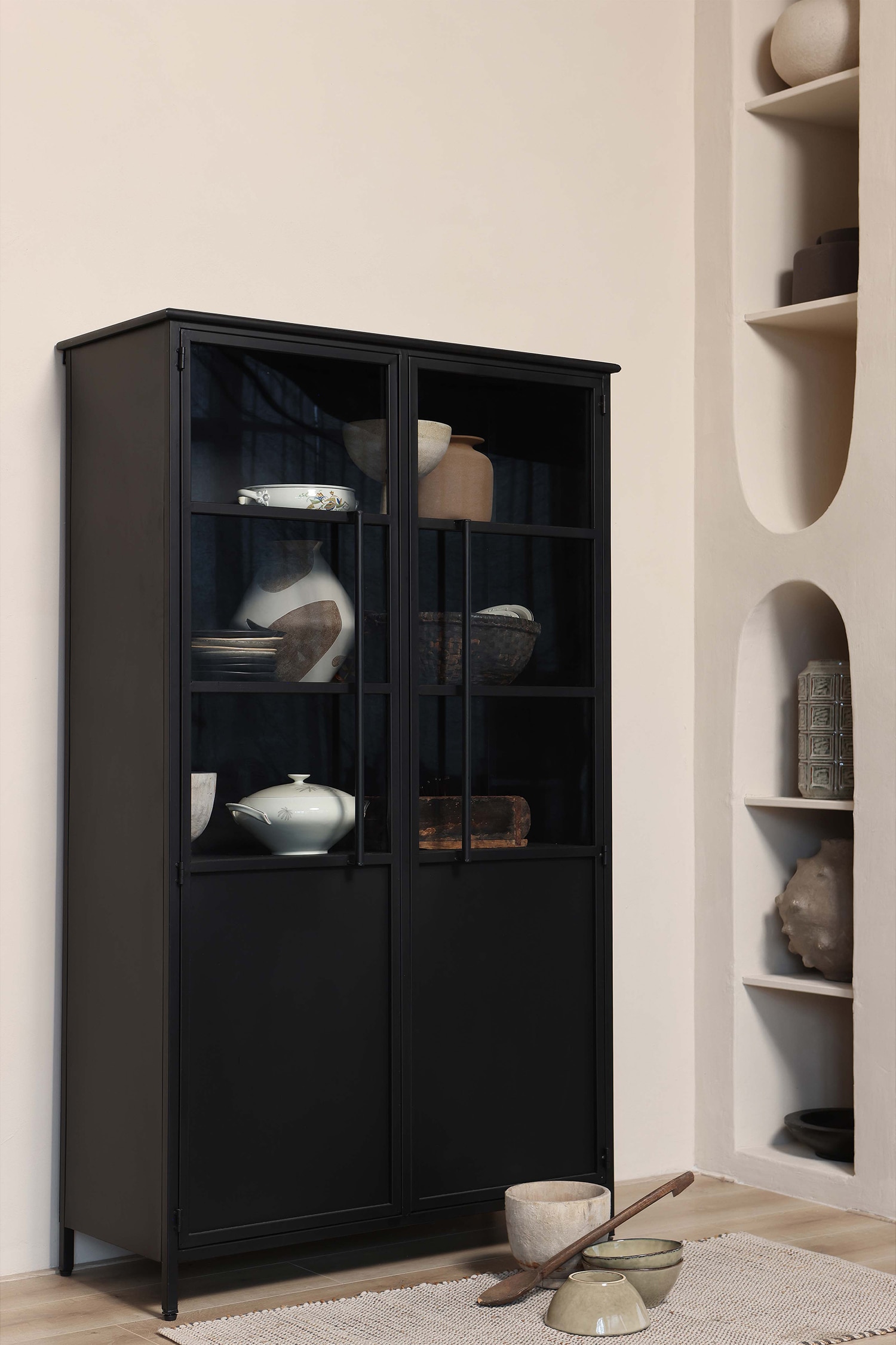 Exhibit Vitrine Schrank - Schwarz