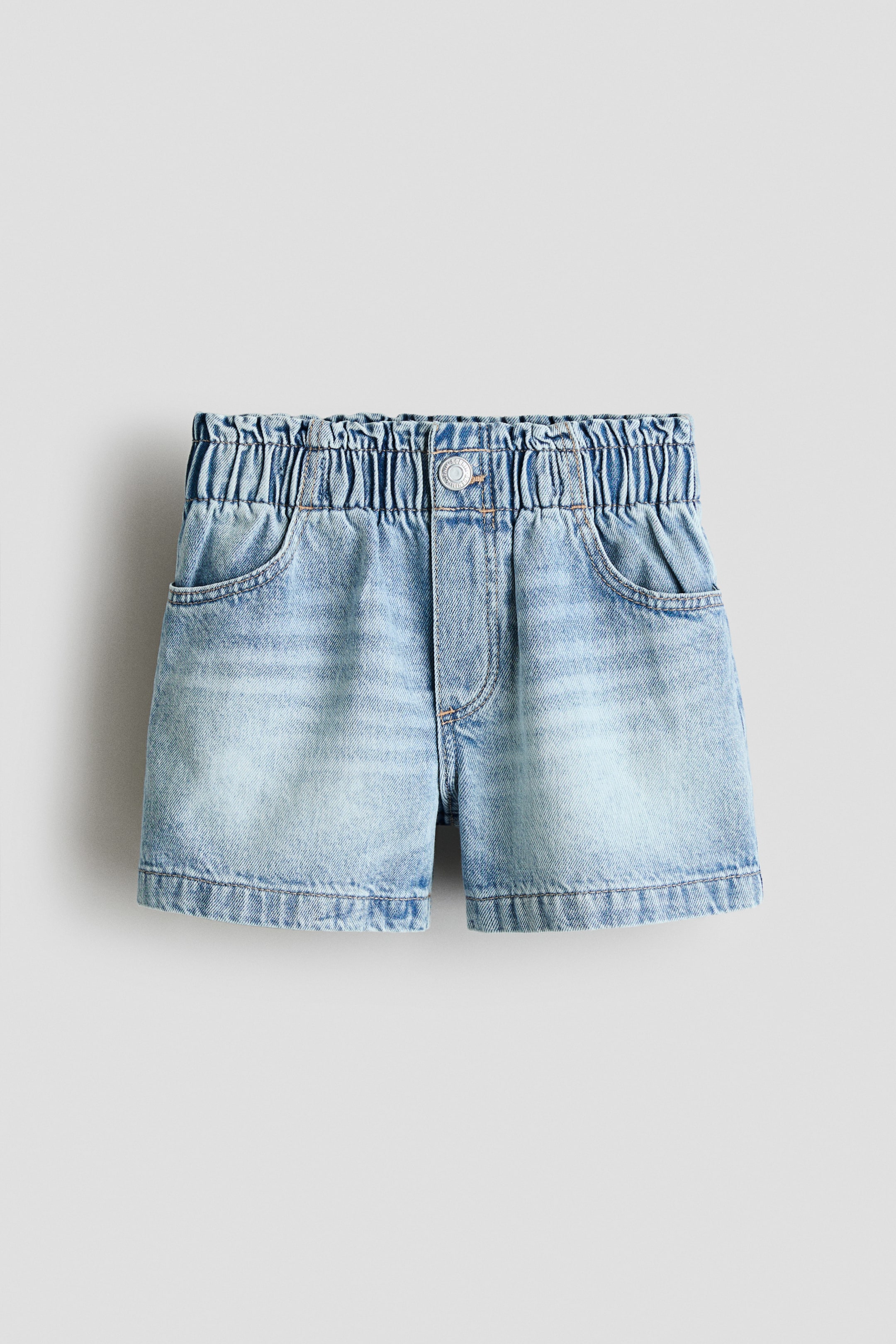View larger image: Paper-Bag Denim Shorts - Light denim blue - Kids | H&M PH 1