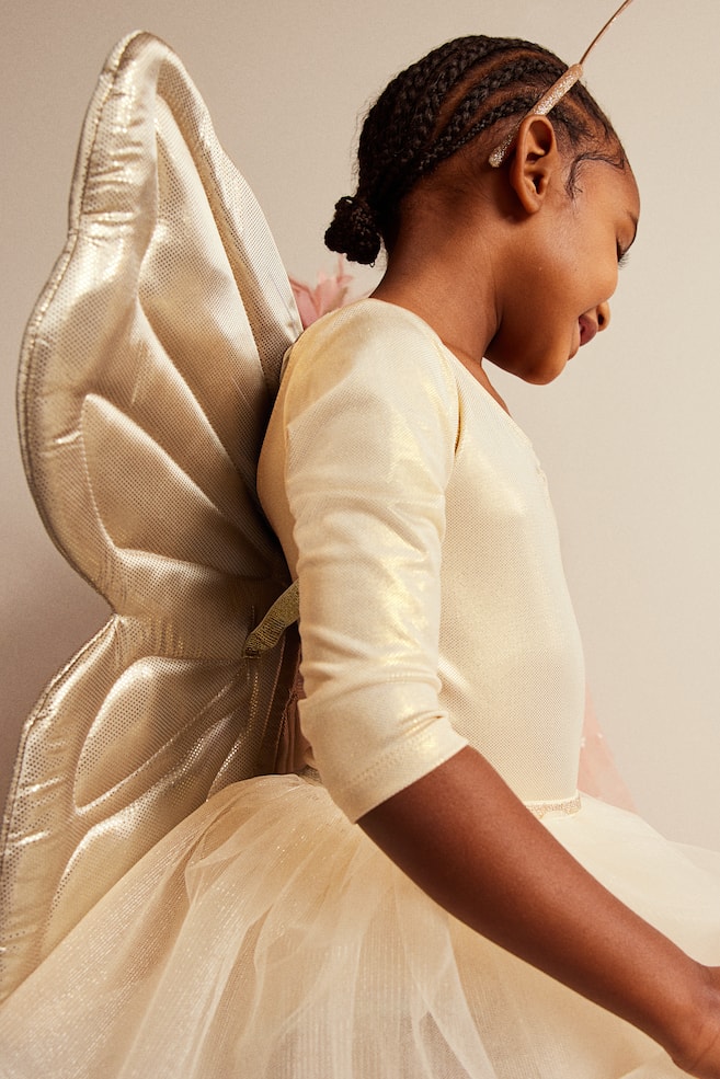 Shimmering fancy dress wings - Gold-coloured - 2