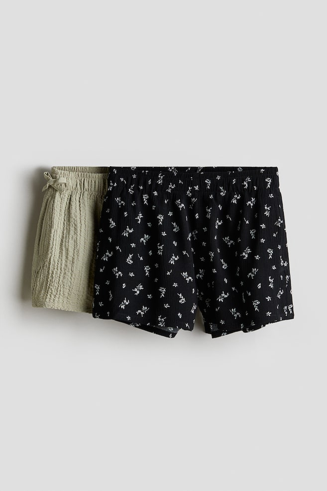 2-Pack Shorts - Khaki green/floral - 1