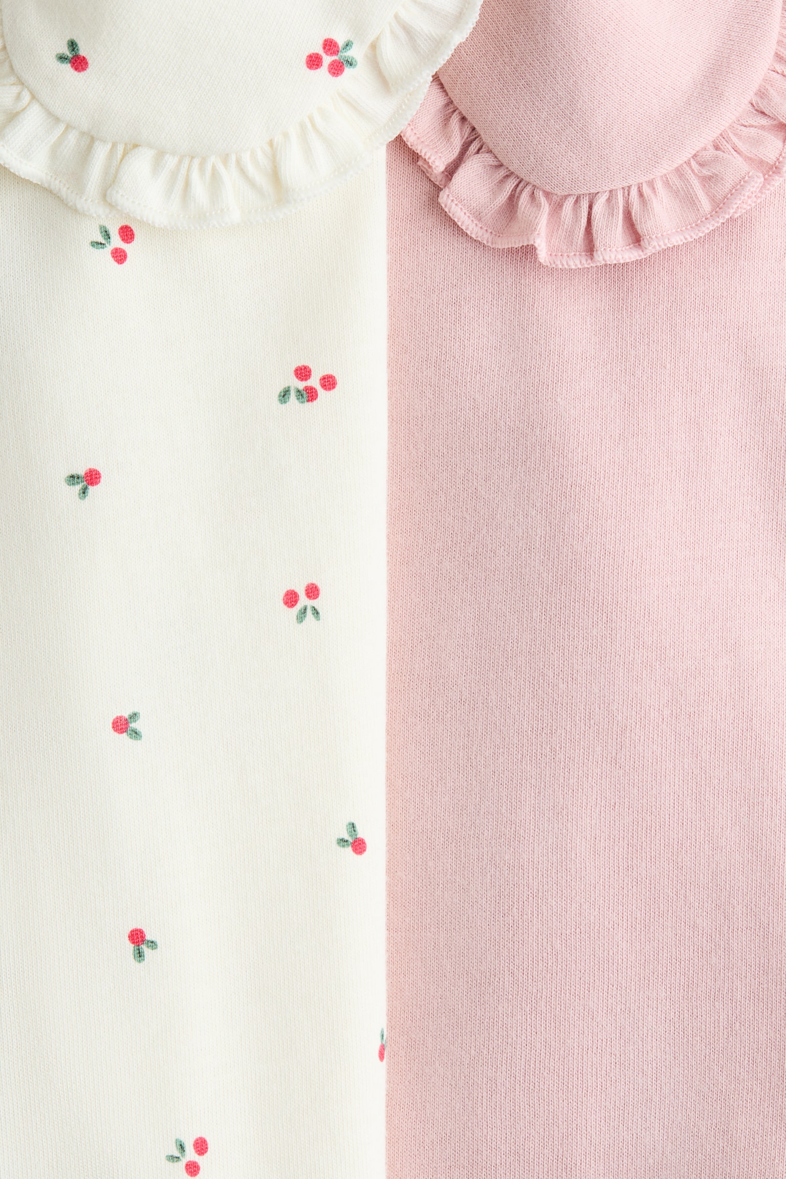 2-pack collared cotton tops - 粉紅色/漿果/黑色/點點 - 2