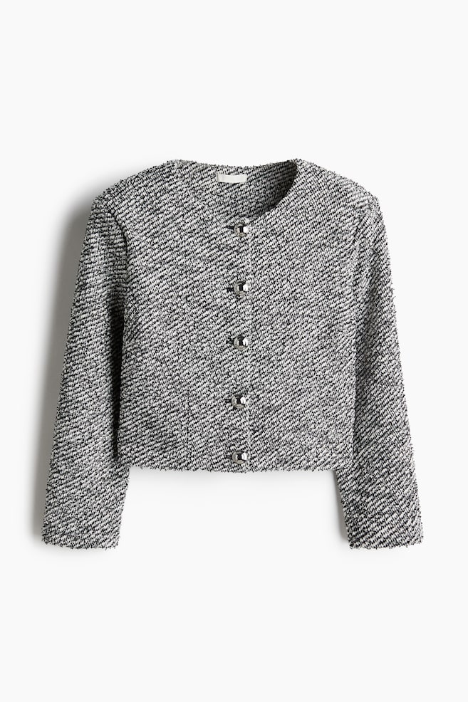 Cardigan bouclé - Nero mélange - 1