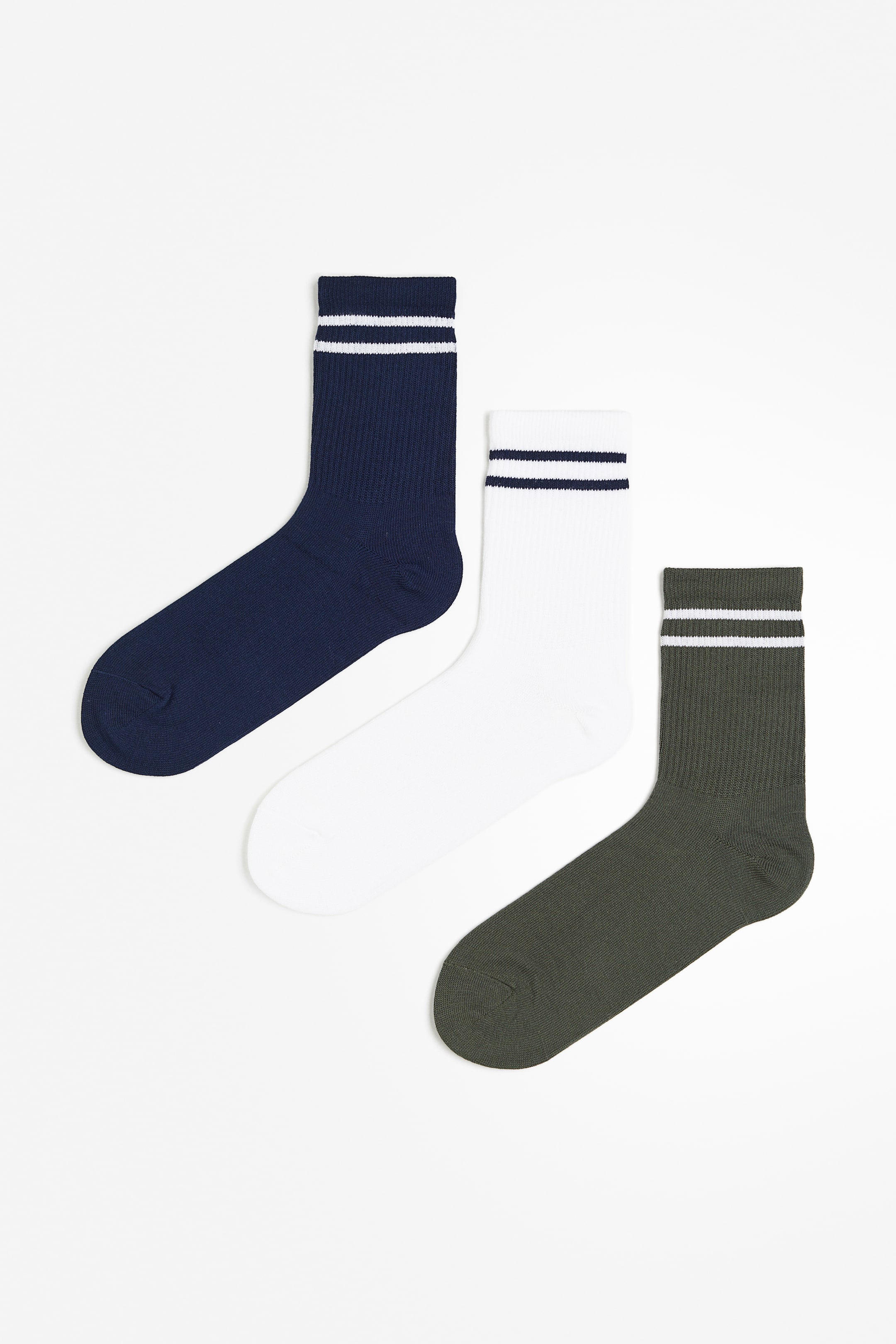 View larger image: DryMove™ Sports socks - Dark green/Dark blue/White - Men | H&M IN 1
