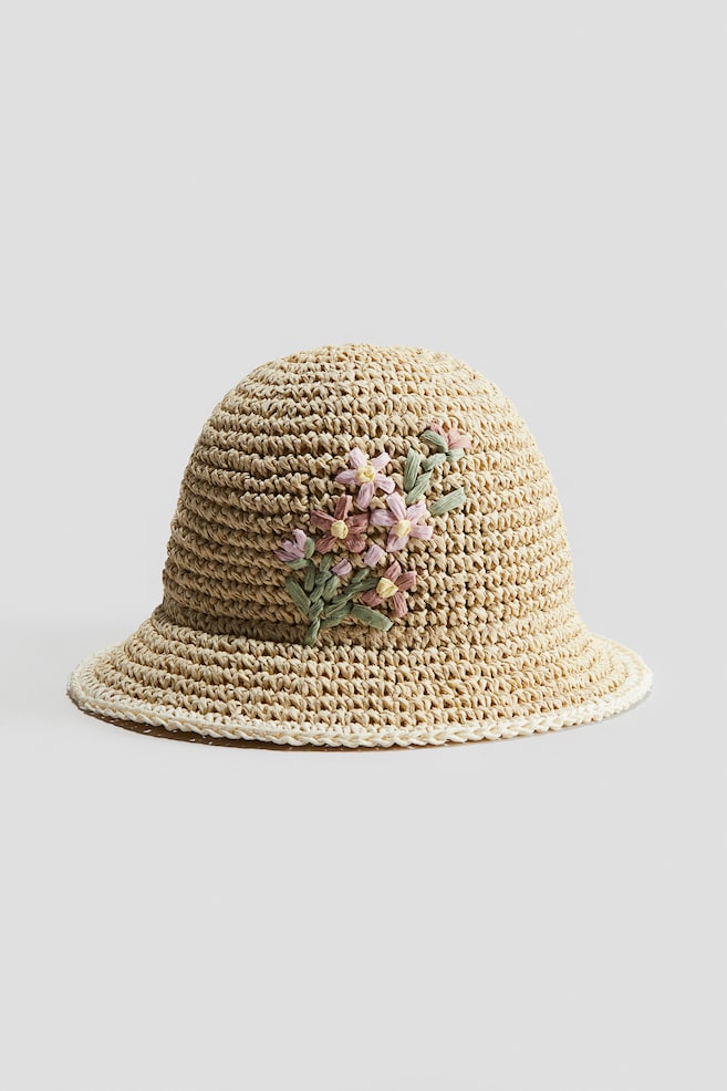 Chapeau de soleil - Beige/fleurs - 1