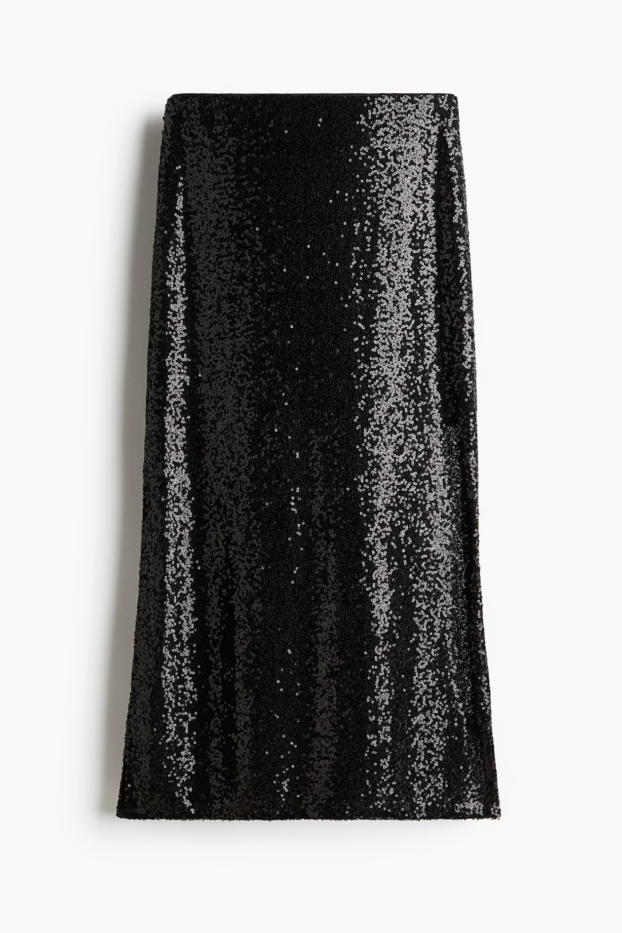Sequined Midi Skirt Black Ladies H&M US