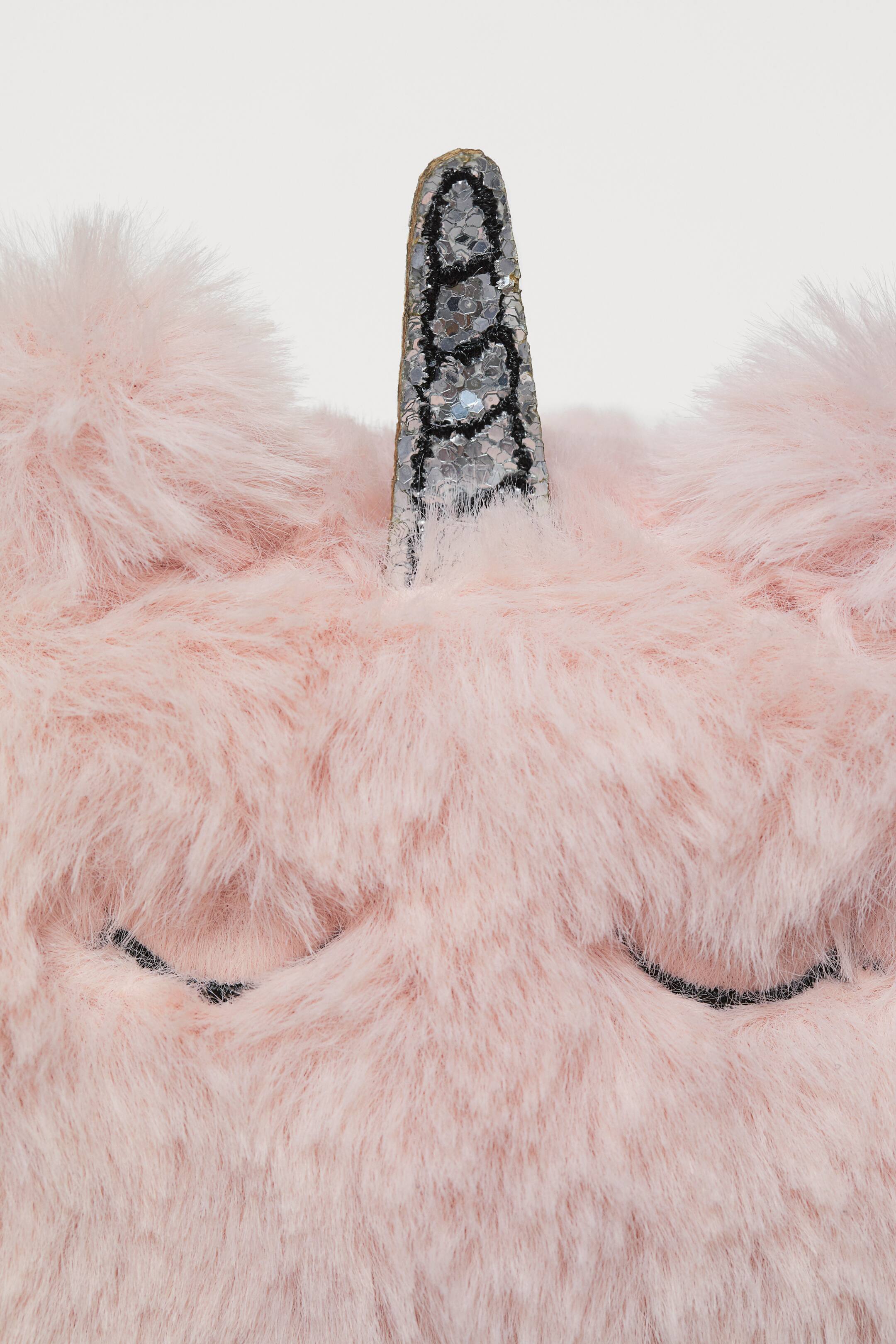 Ingrandisci l'immagine: Mini pochette finta pelliccia - Rosa chiaro/unicorno - DONNA | H&M CH 2