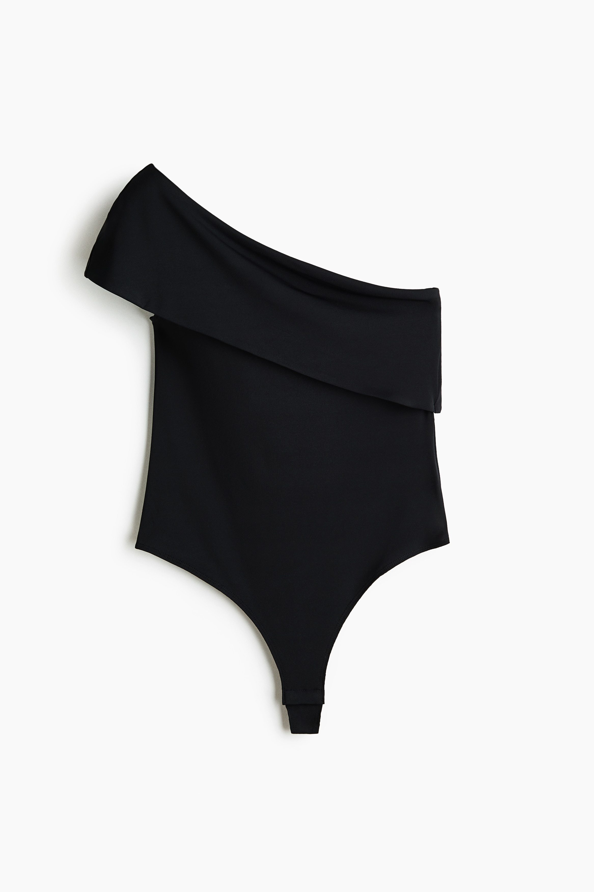 One-Shoulder Bodysuit - Black/Brown/Yellow