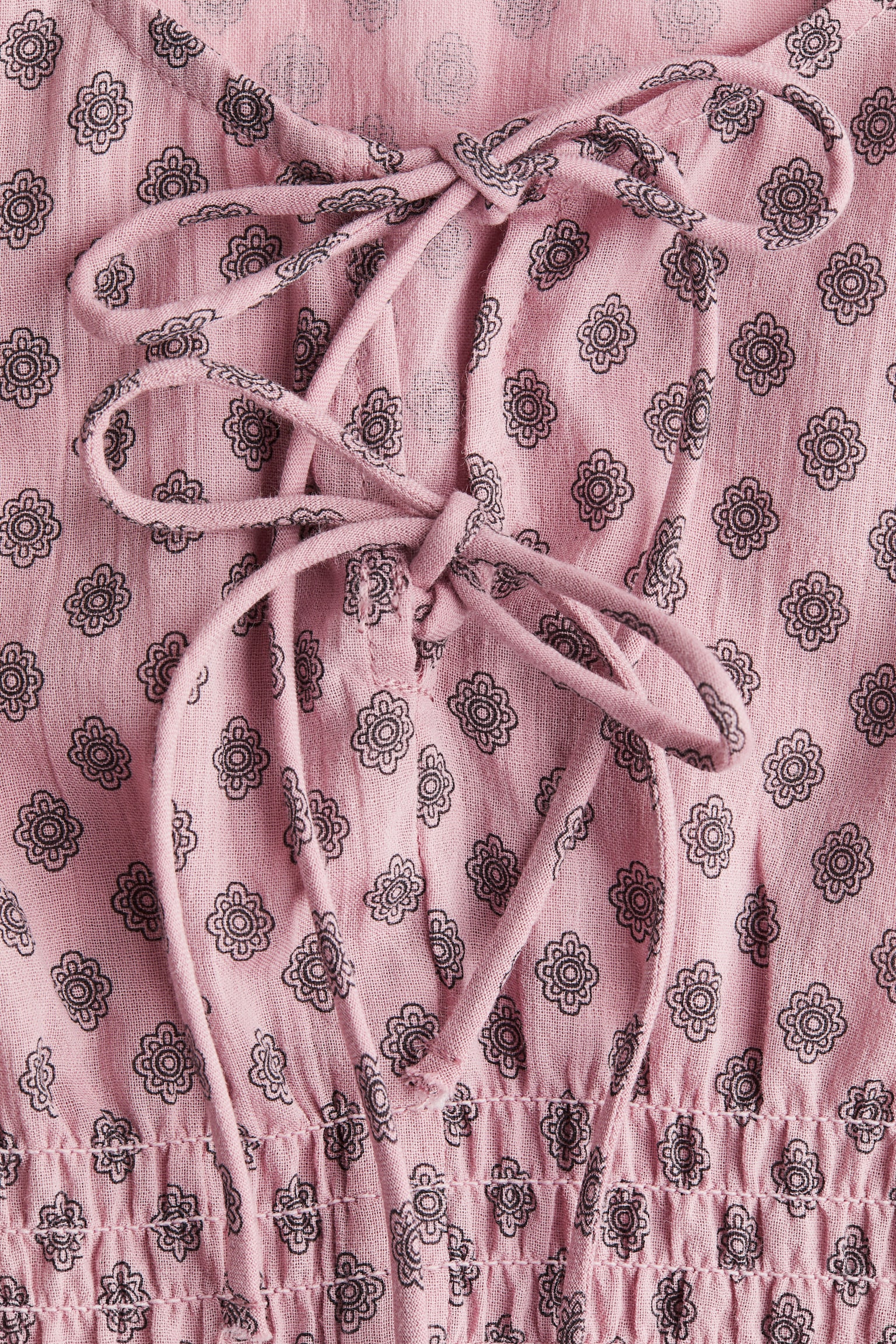 Áo kiểu peplum - Màu hồng/Hoa văn - 5