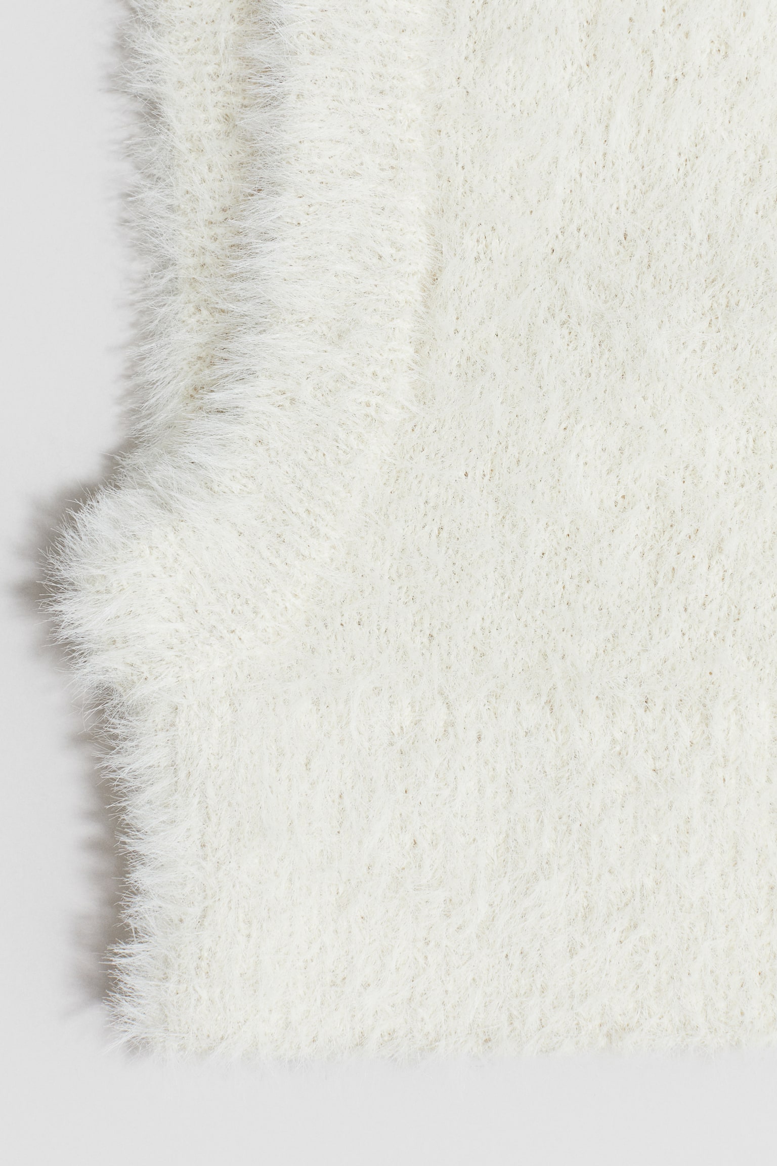 Pletená kukla - Bílá/Béžová/leopardí potisk - 2