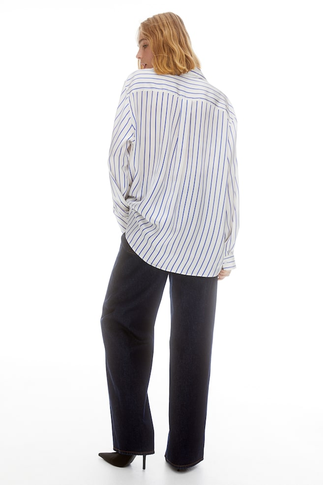 Oversized blouse - White/Blue striped/Yellow/Tie-dye/Cream/Black patterned/Yellow/dc/dc/dc - 5