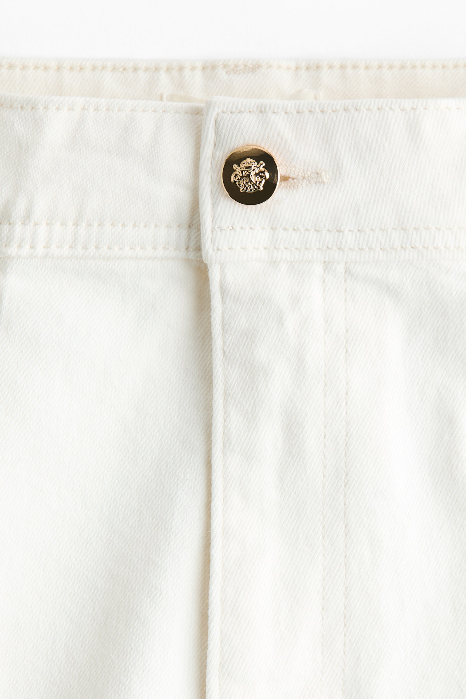 Wide High Jeans - Light beige - 5