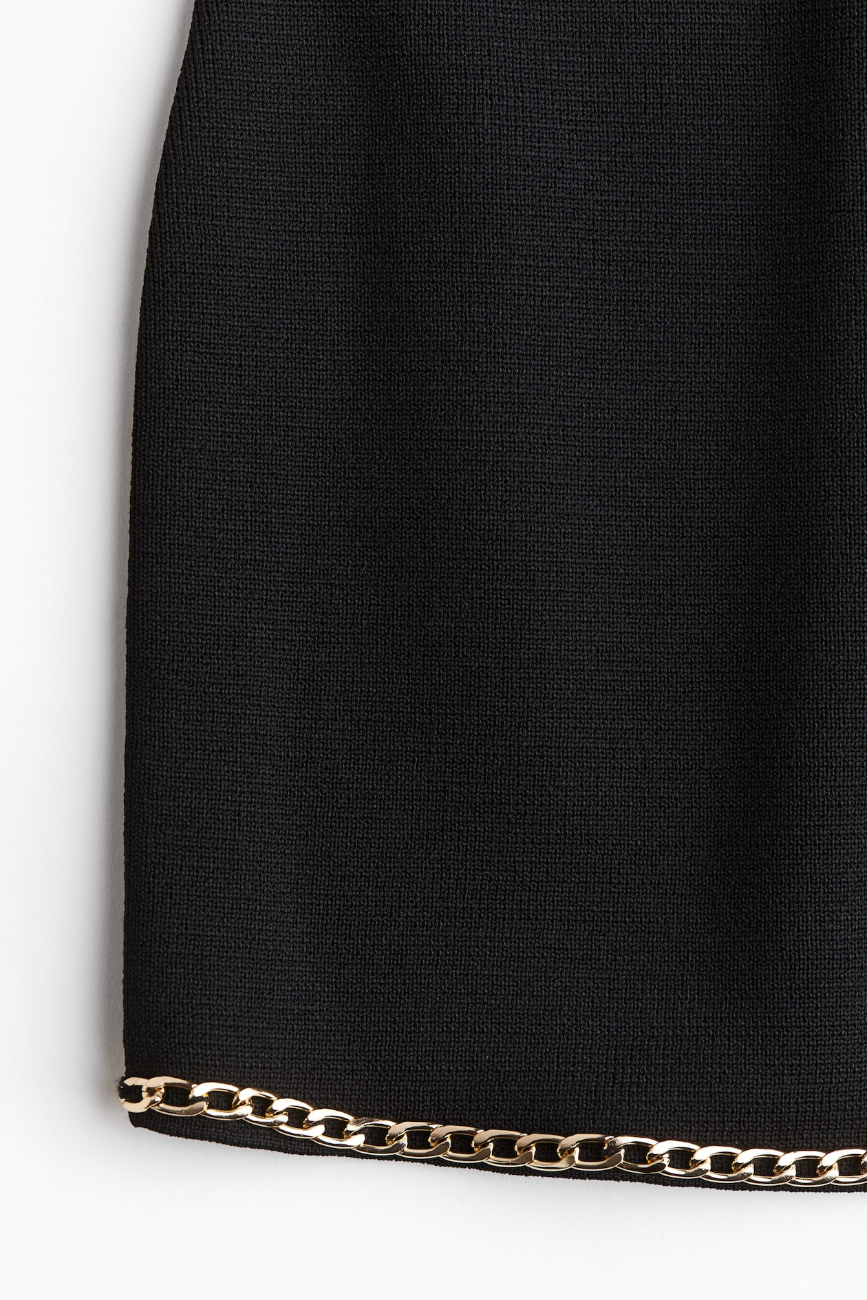 Chain Detail Knit Skirt Black Ladies H M US