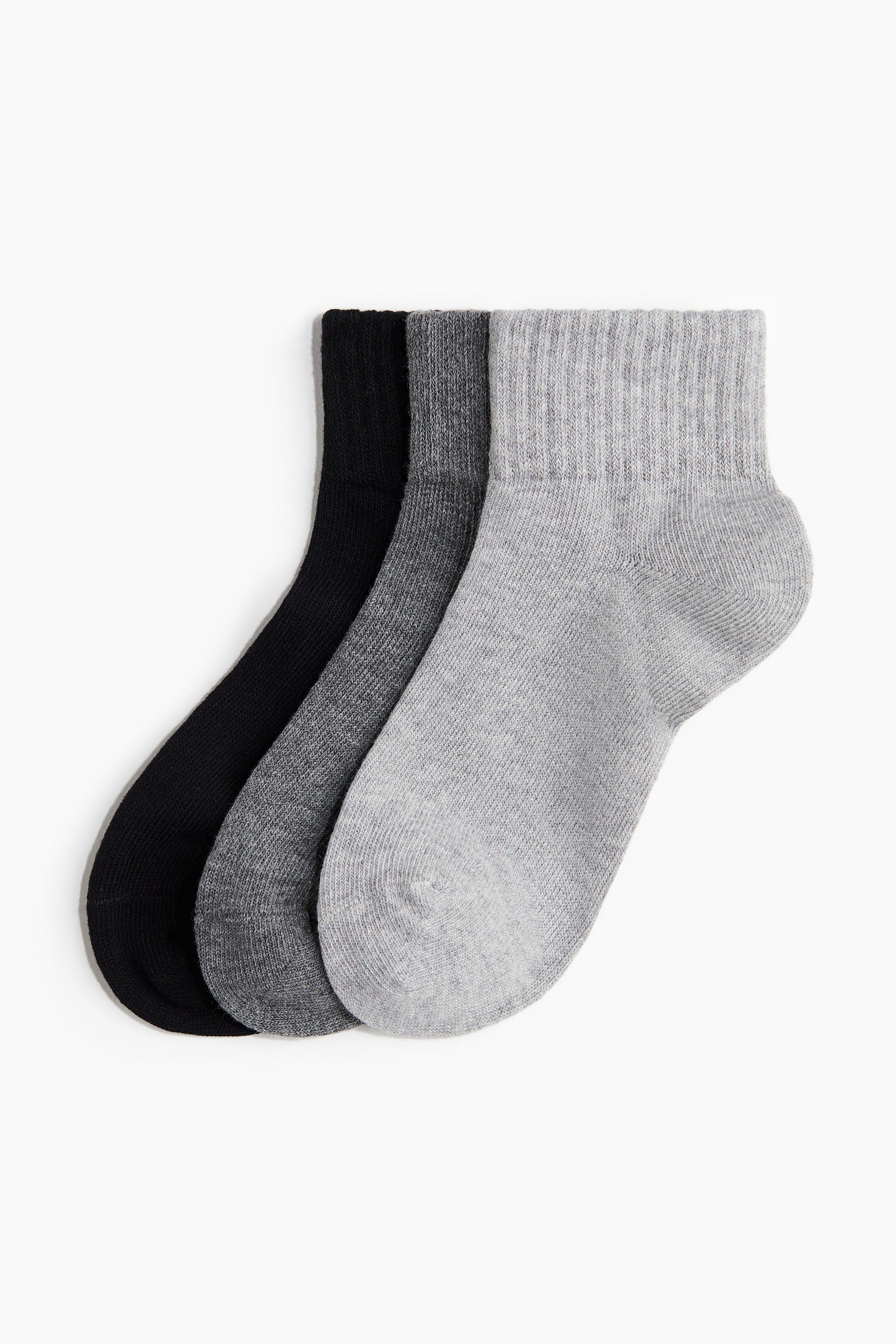 3-pack Sports Socks in DryMove™ - Gray melange/black - Ladies | H&M US