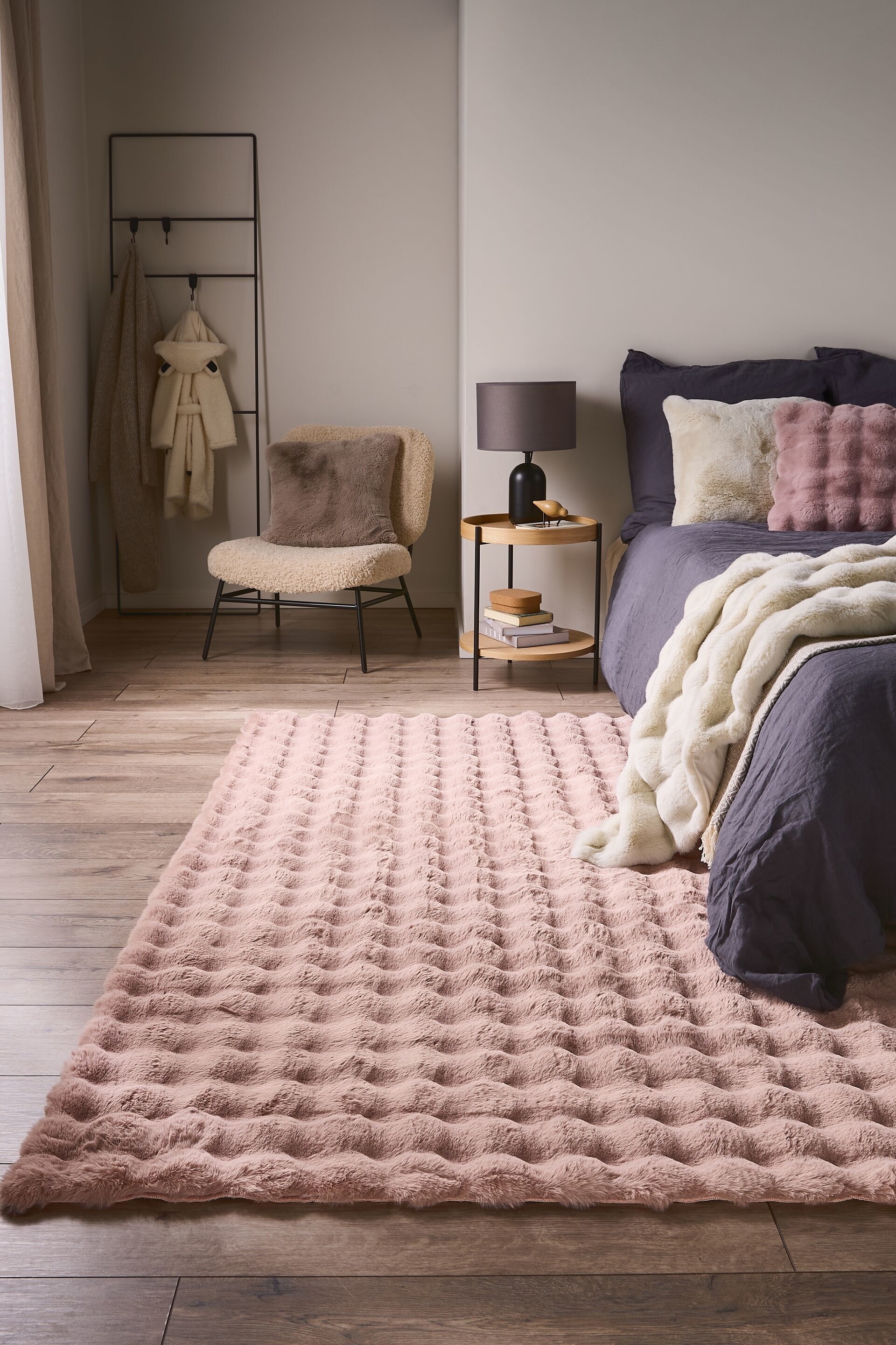 Turkismatto Dave - Vaaleanpunainen/Ruskea/Beige