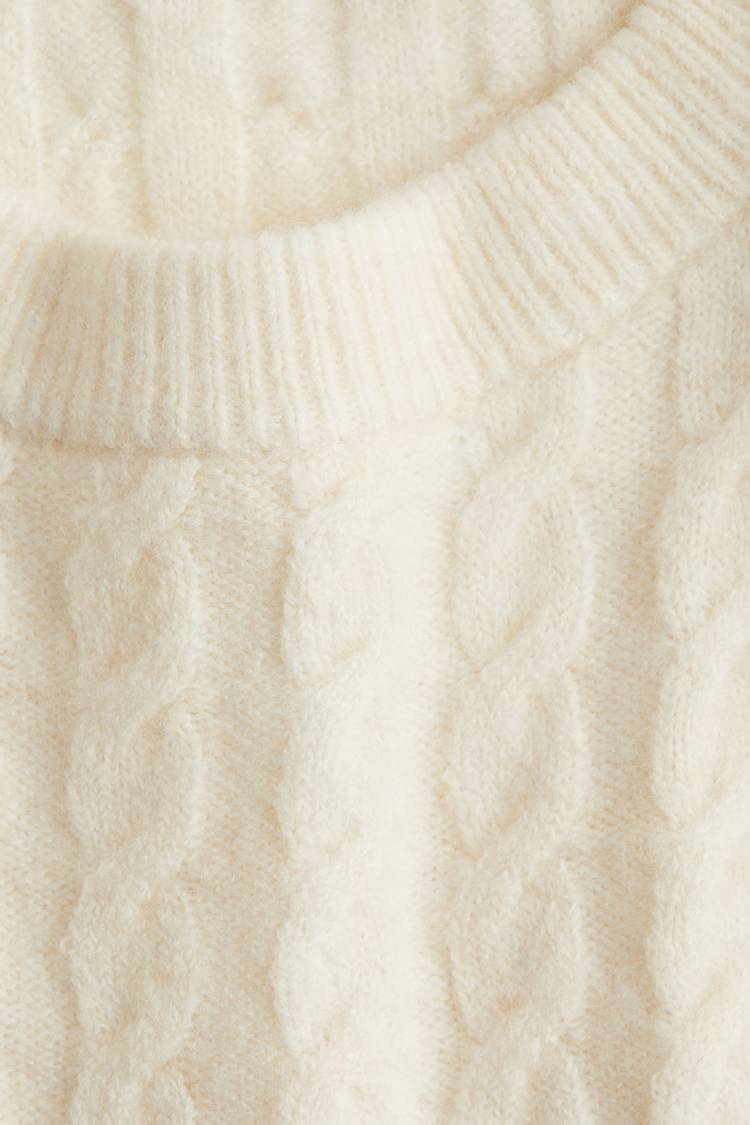 Женский свитер H&M Cable-Knit, цвет: Светлый бежевый — фото 2