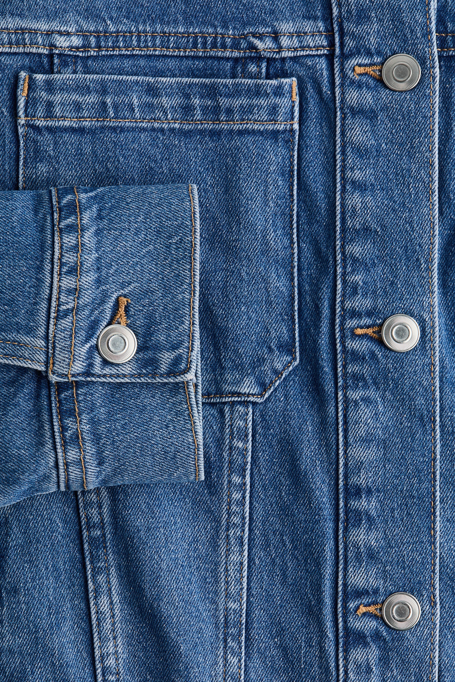 Collarless trucker jacket - Denim blue - 7