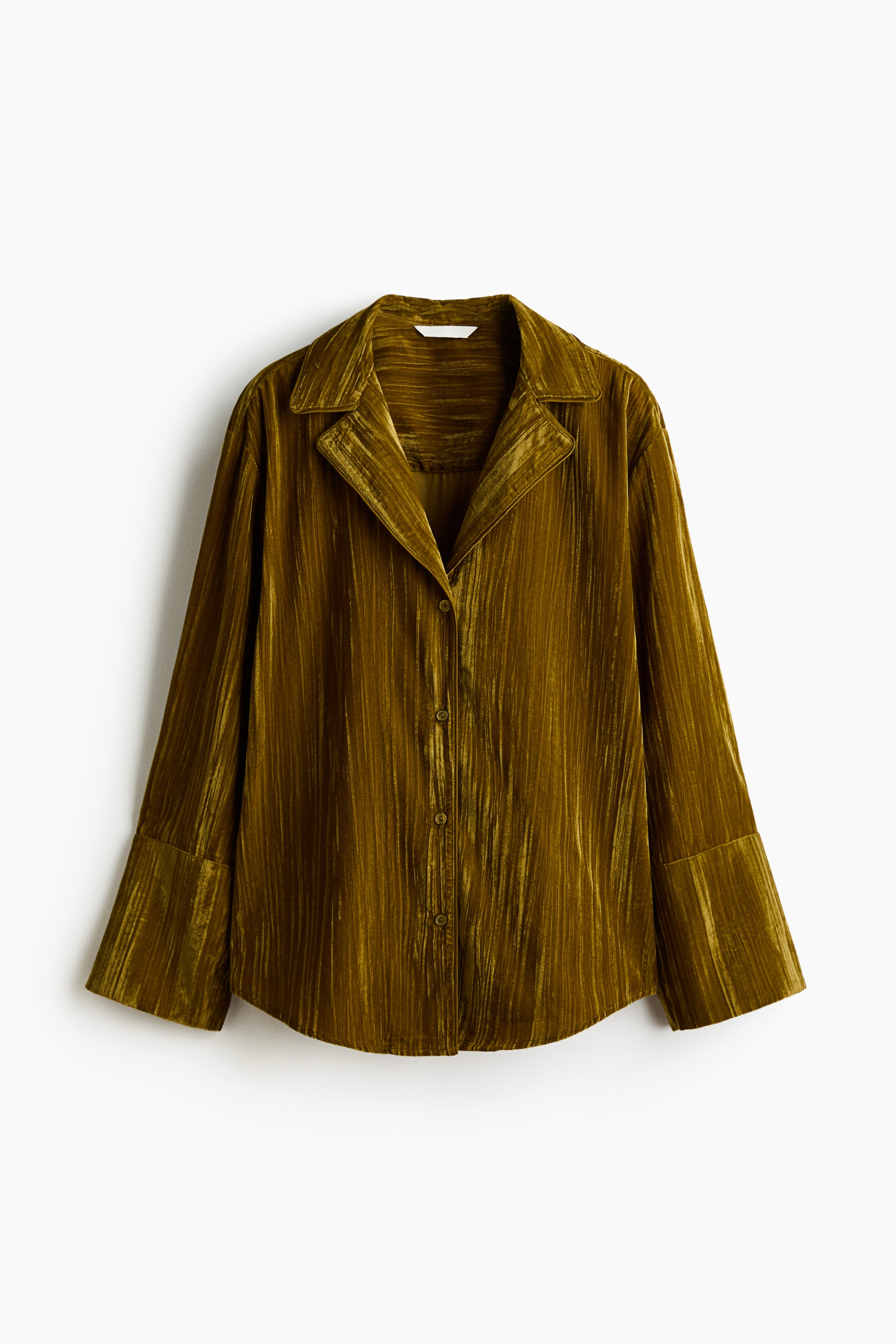 Zobacz większy obraz: Aksamitna koszula - Oliwkowy - ONA | H&M PL 6