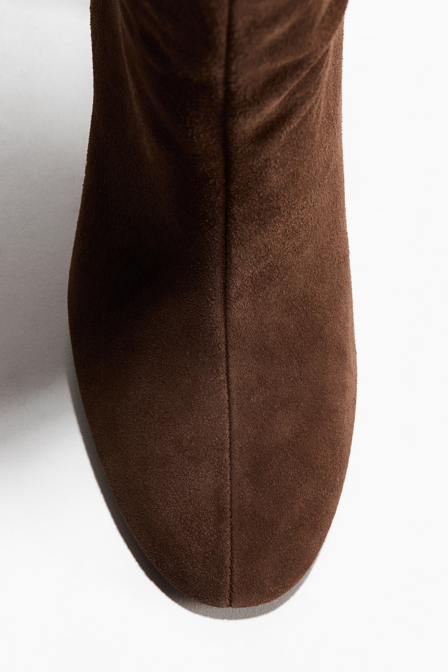 Женские ботинки H&M Knee-High Split Suede, цвет: Тёмный коричневый — фото 4