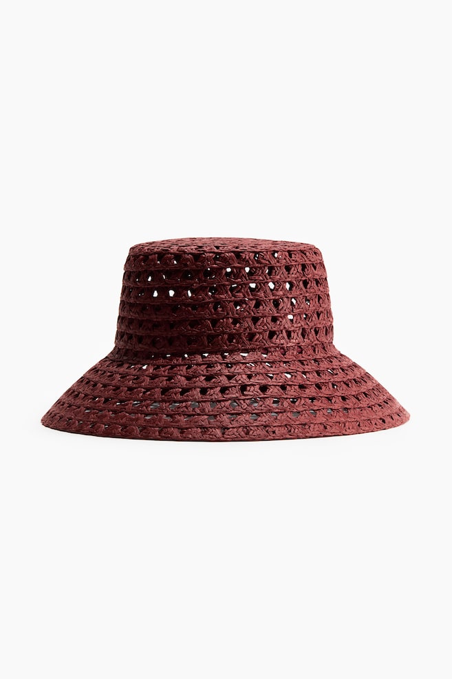 Chapéu de palha - Vermelho ferrugem/Bege claro - 1