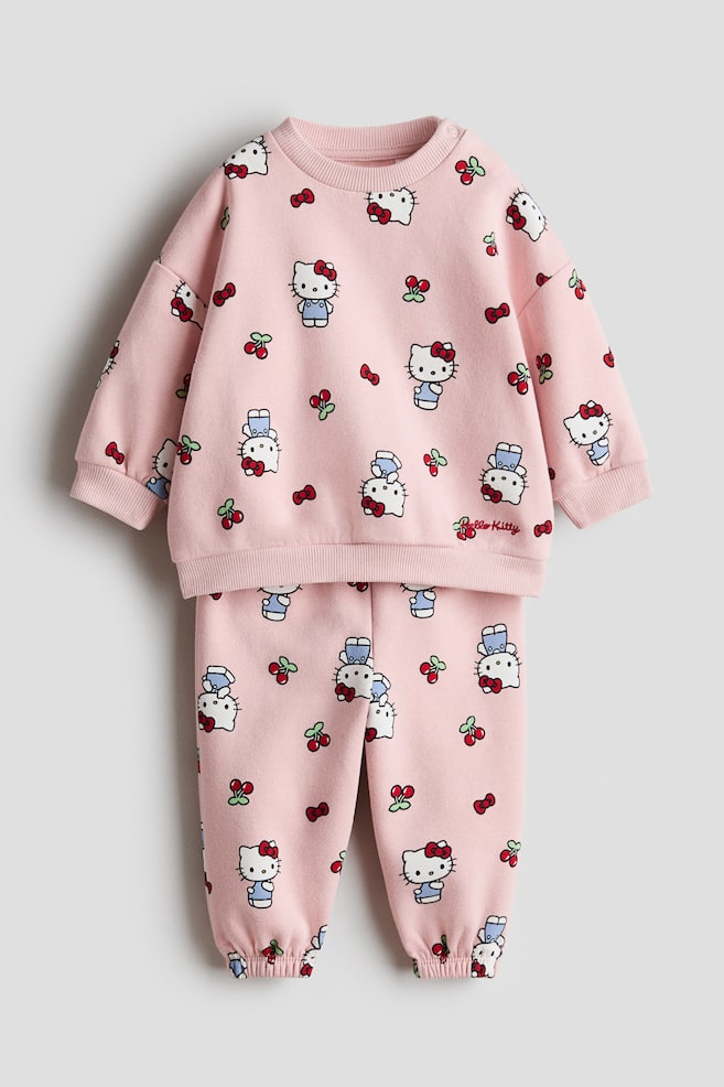 2-piece printed sweatshirt set - Light pink/Hello Kitty/Light beige/Minnie Mouse/Cream/Minnie Mouse - 1