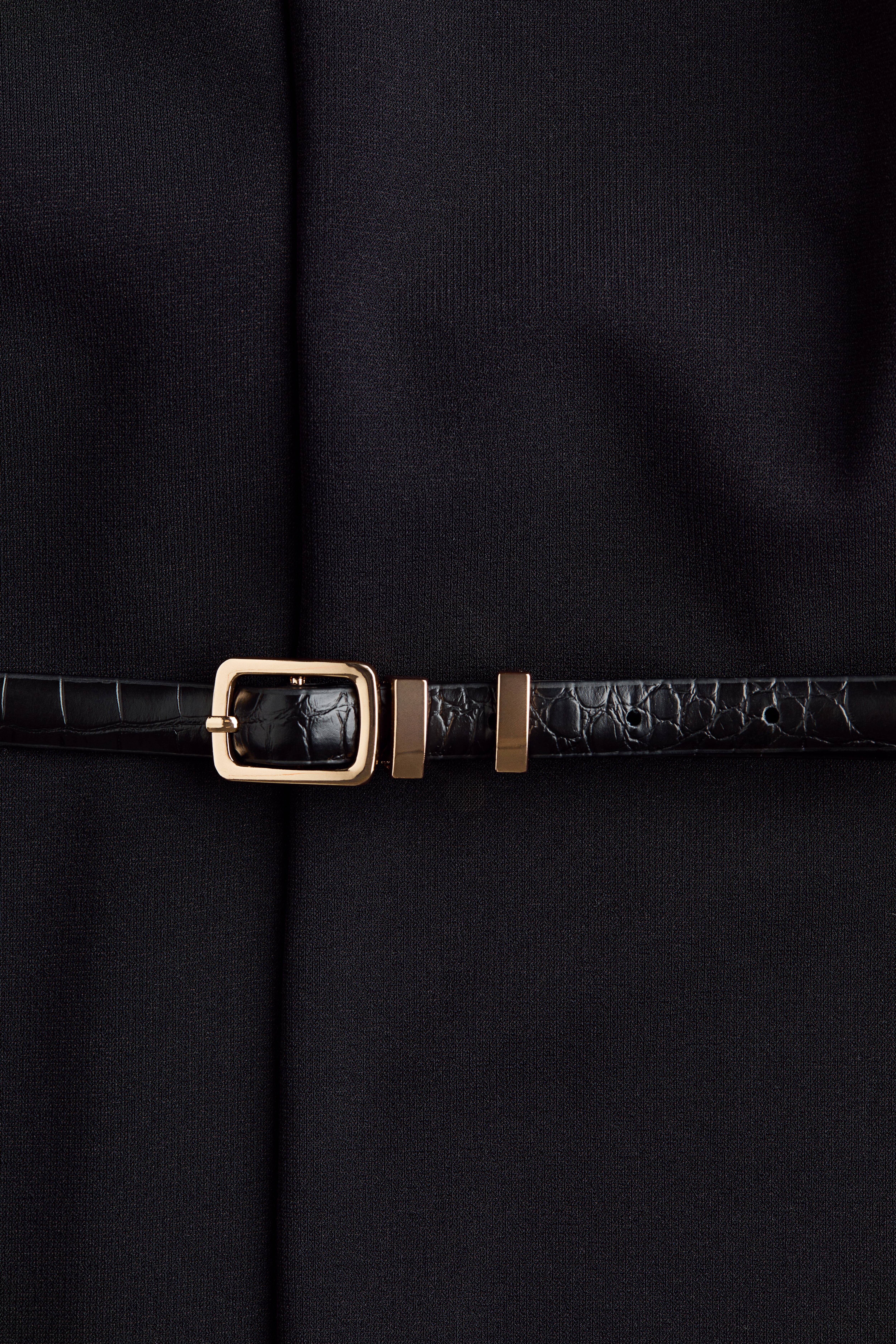 Belted Ponte Dress
