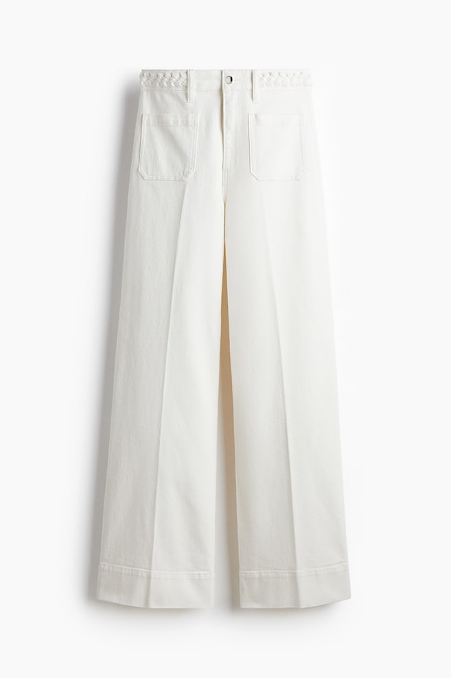Wide High Jeans - Bianco - 1