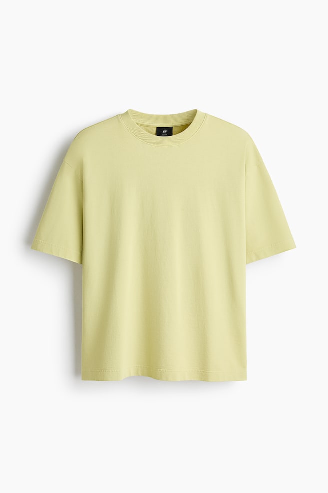Relaxed Fit Cotton T-shirt - Yellow - 1