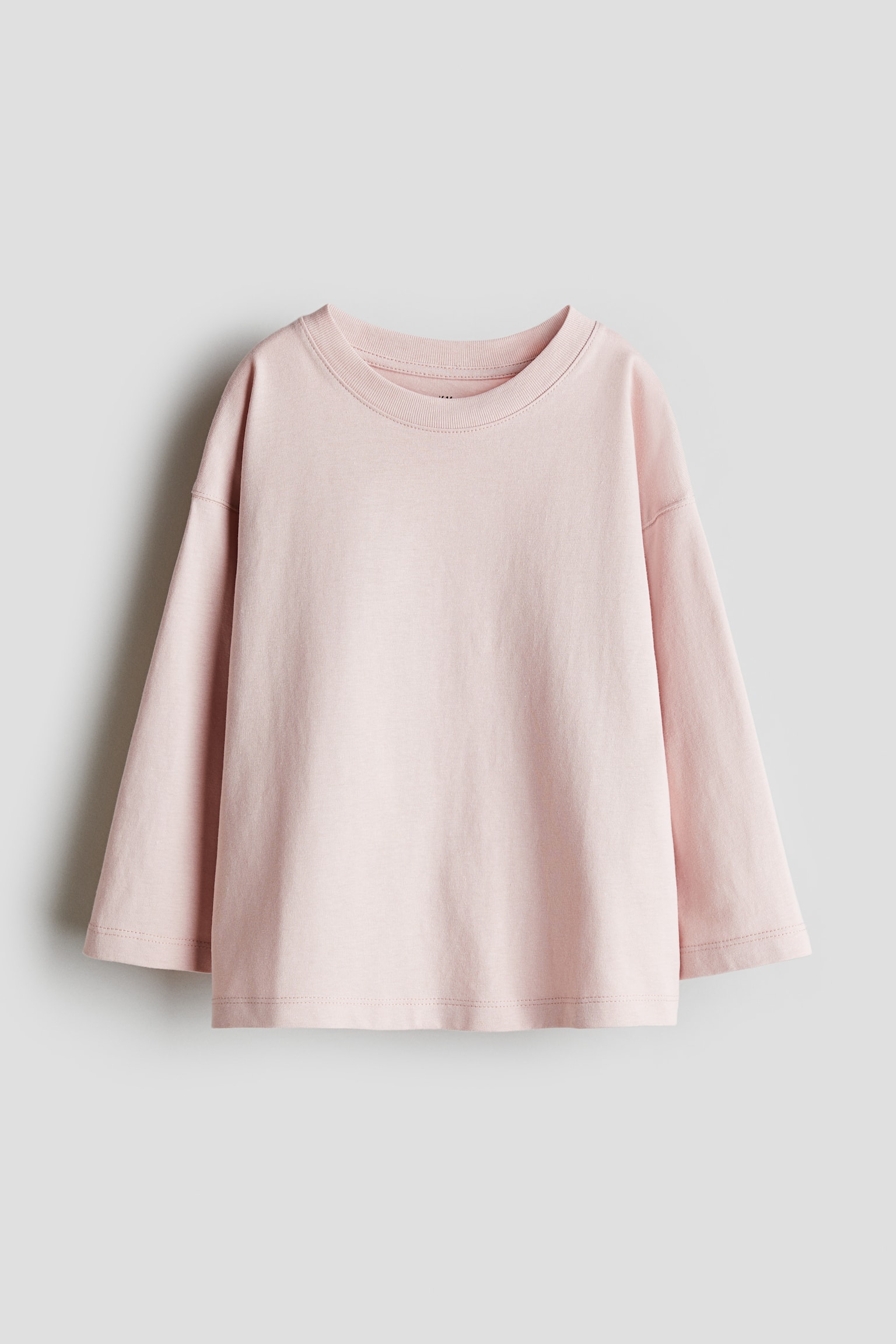 Oversized jersey top - Light pink/Cream/Pink striped/Cream/Striped - 1