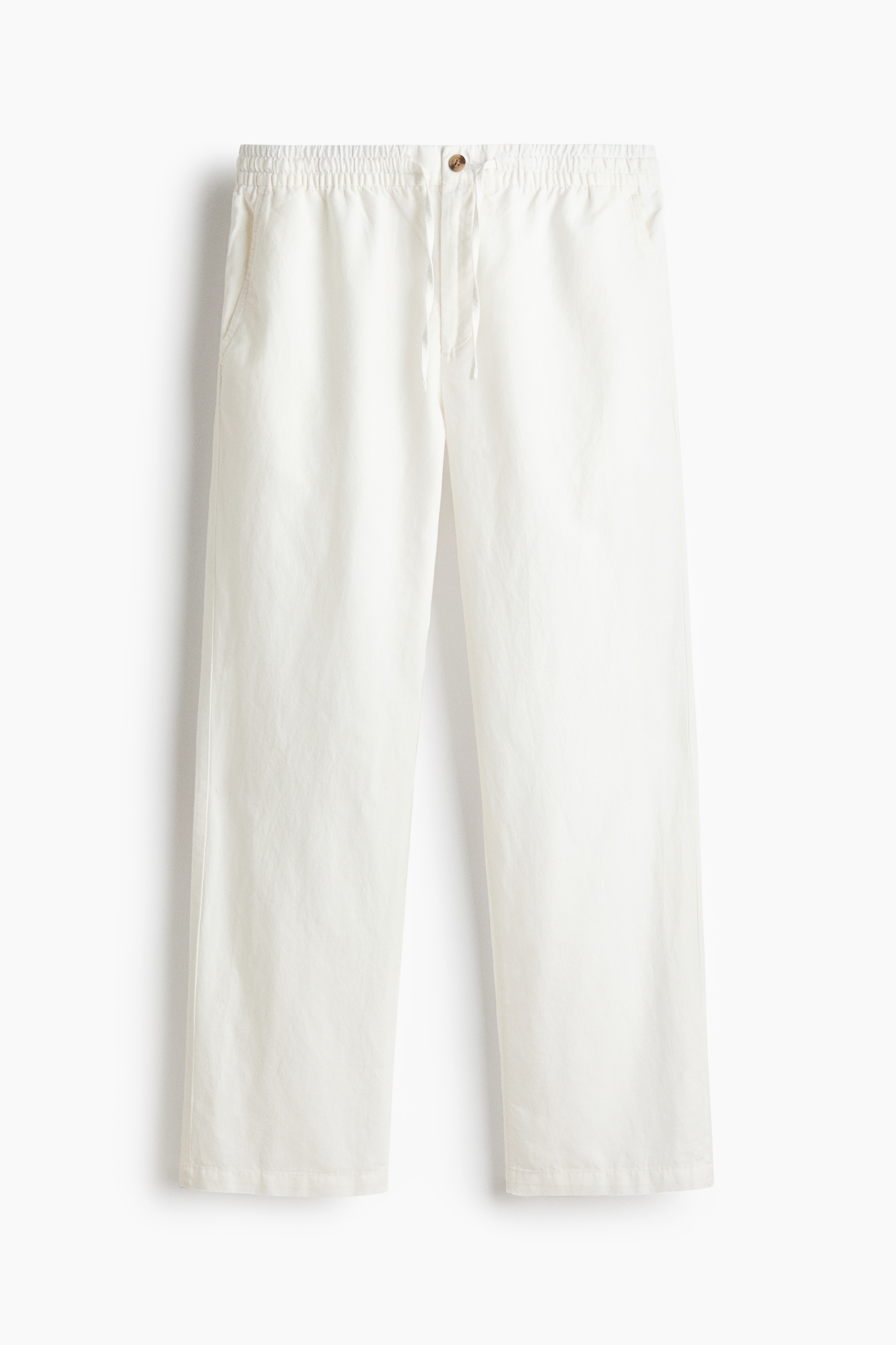 Regular Fit Linen-blend trousers - White/Light beige/Dark brown/Black/Navy blue/Dark blue/White/Light beige/Dark pink