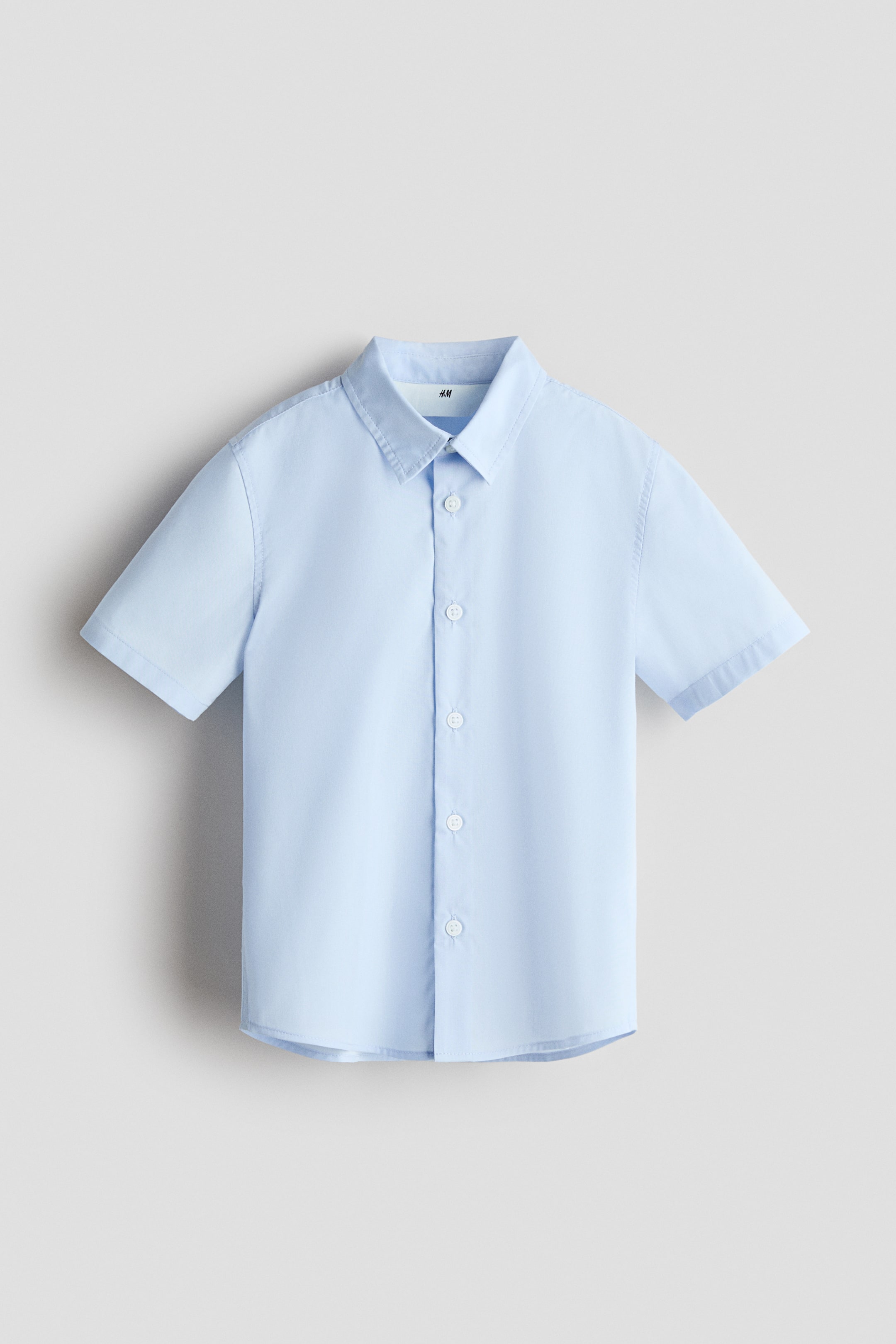 拡大画像を表示: イージーアイロンシャツ - ライトブルー - Kids | H&M JP 1