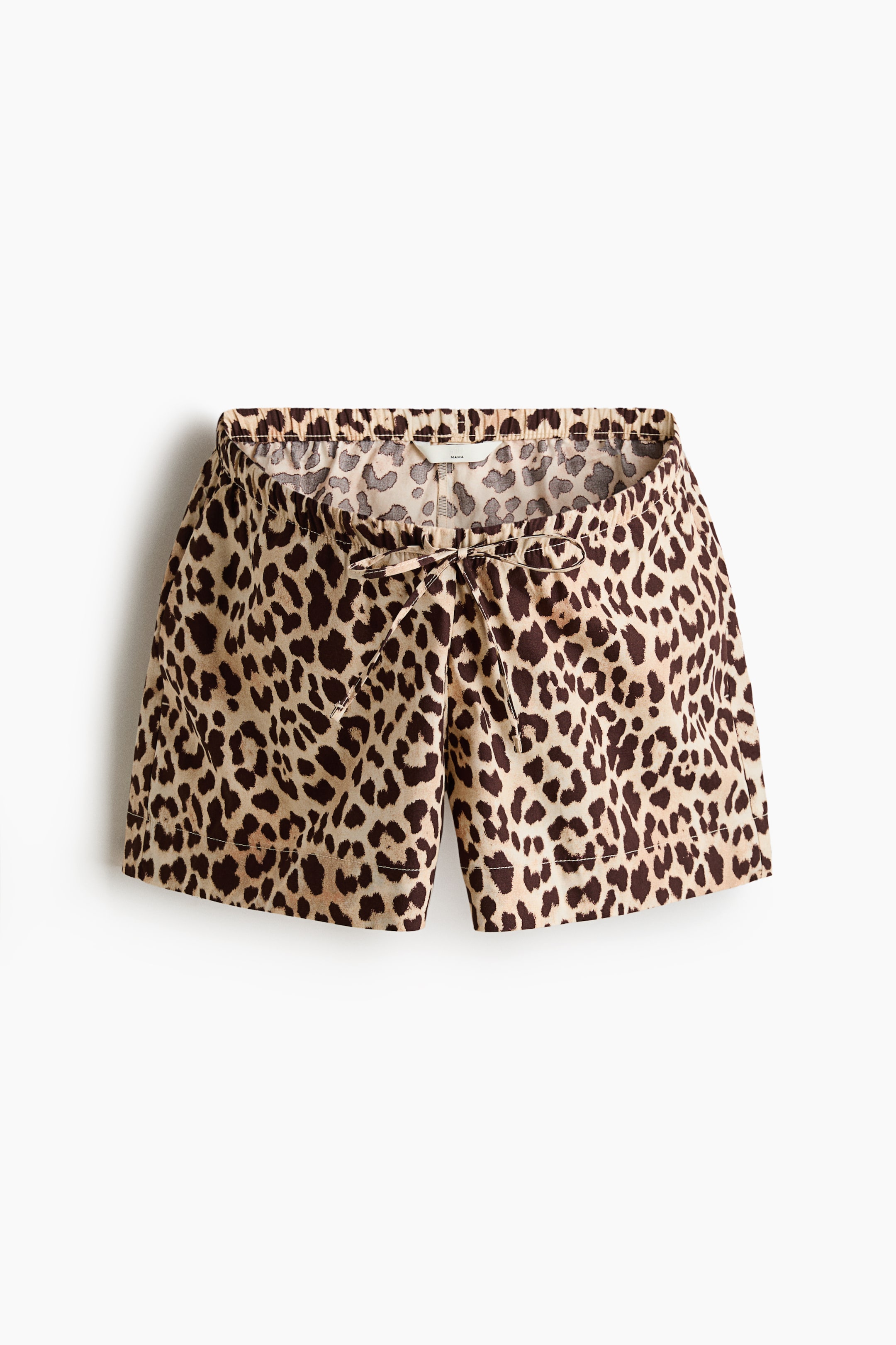 View larger image: MAMA Drawstring Shorts - Beige/leopard print - Ladies | H&M US 1