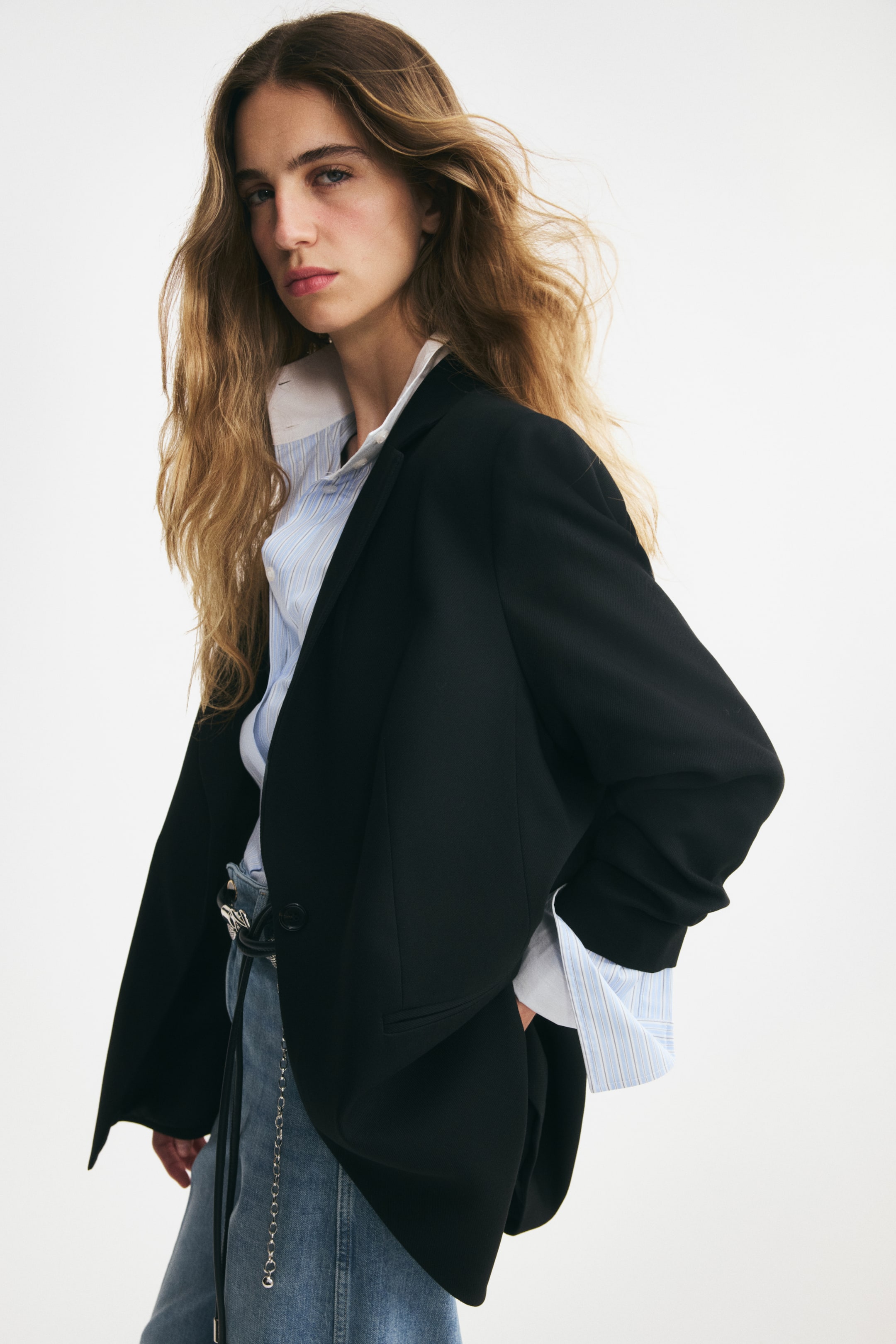 Blazer à manches froncées