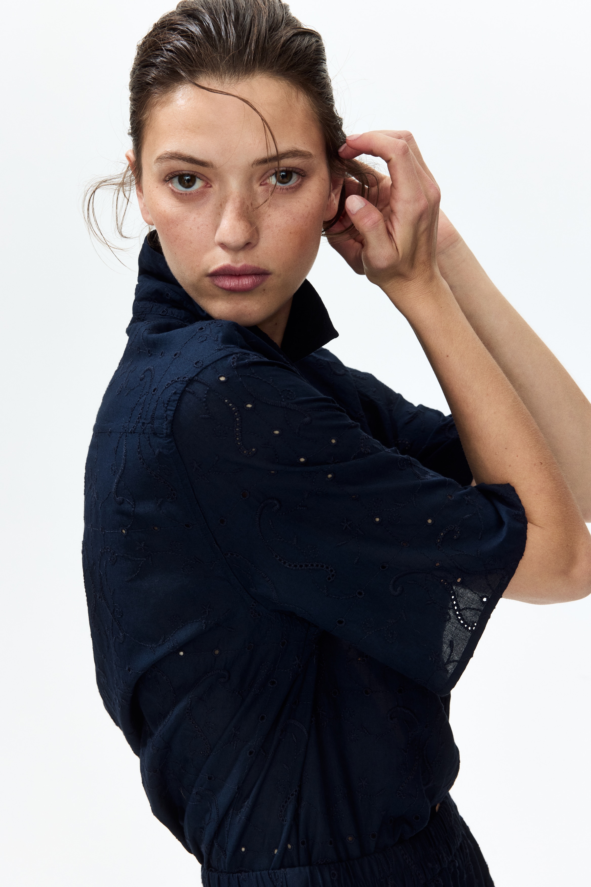 h&m blue dress shirt The Black Tux Essential End-on-End Dress Shirt In Blue | Size: Medium