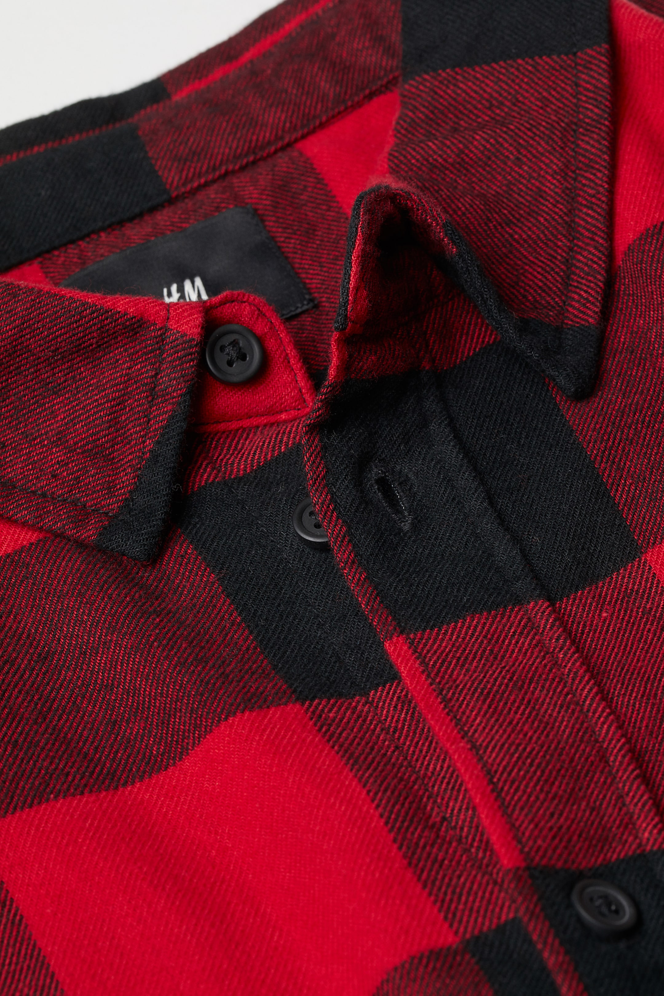 View larger image: Cotton flannel shirt - Red/Black - Men | H&M IN 2