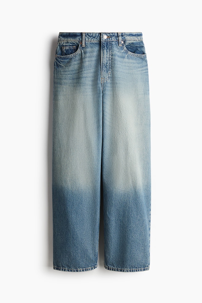Curvy Fit Baggy High Jeans - Light denim blue/Black - 1