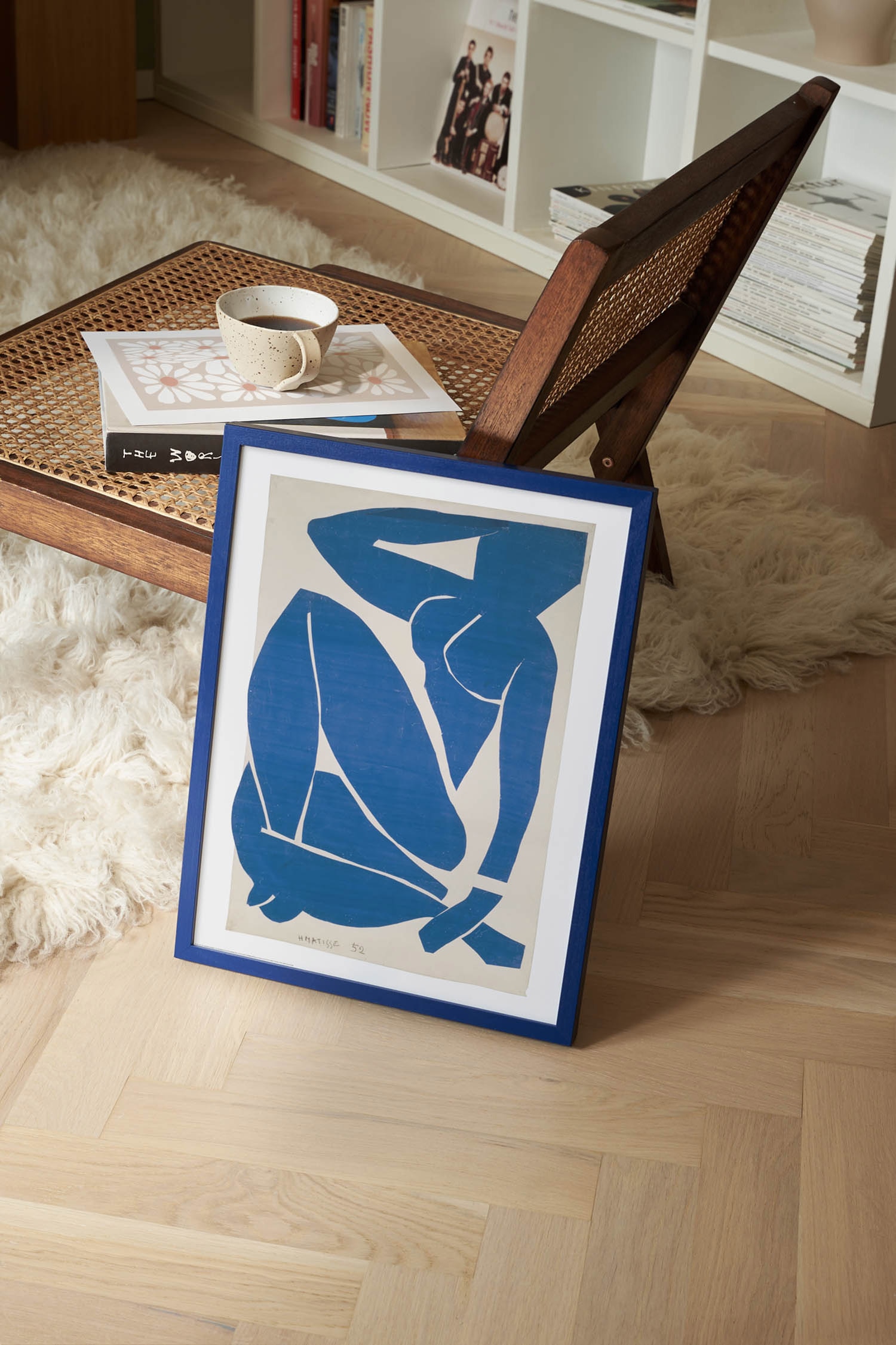 Nu Bleu III Poster - Beige/blå