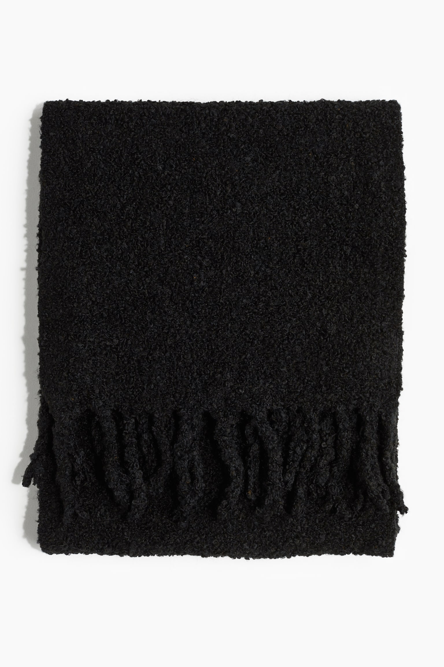 Knitted scarf - Black/Beige - 1