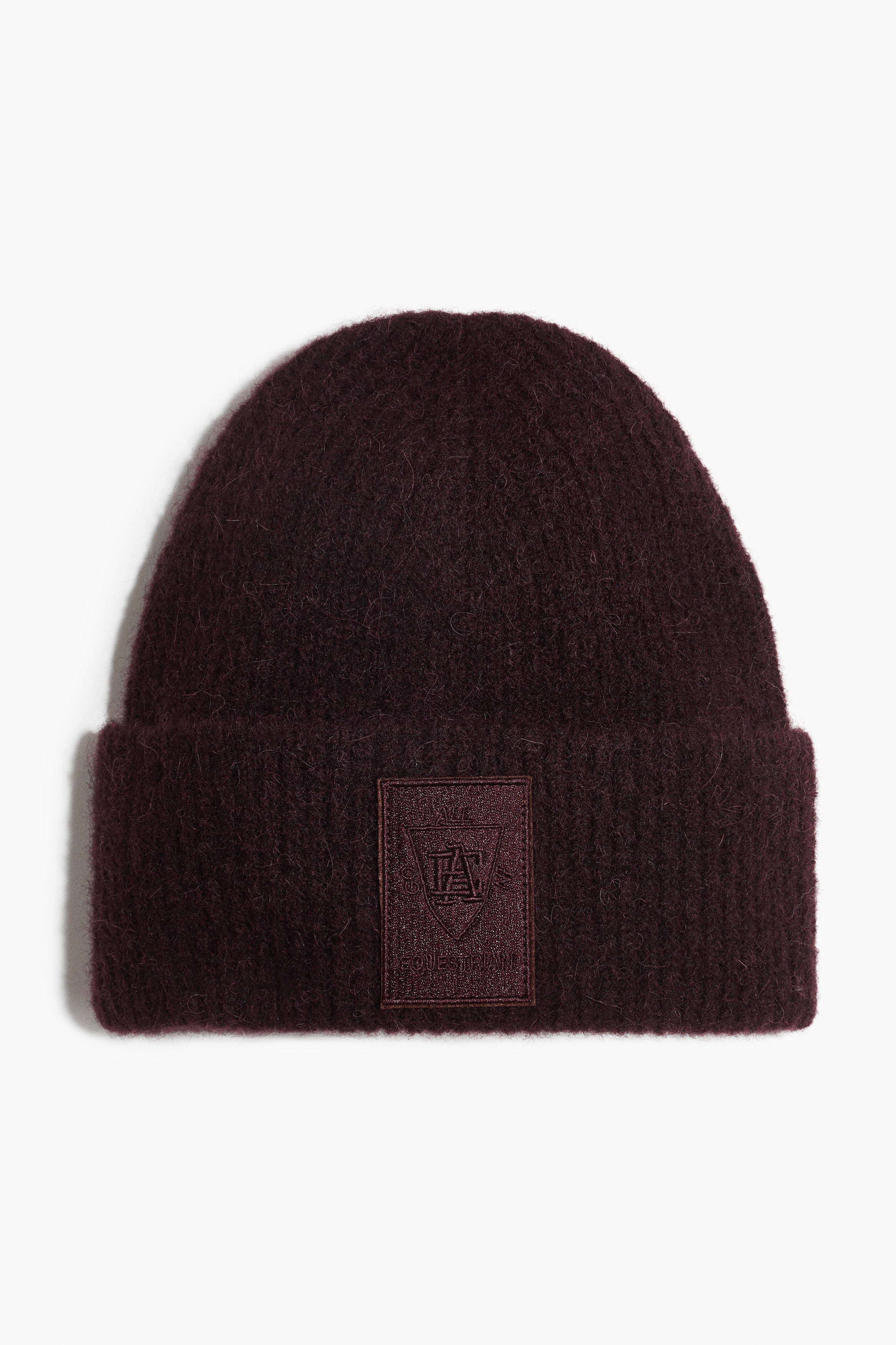 Rib-knit alpaca-blend beanie - Chocolate plum