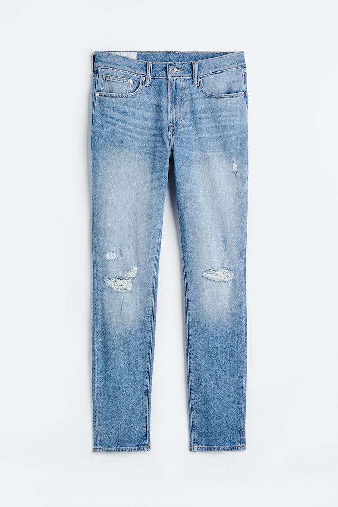 Skinny Jeans - Bleu denim clair/Noir/Trashed - 2