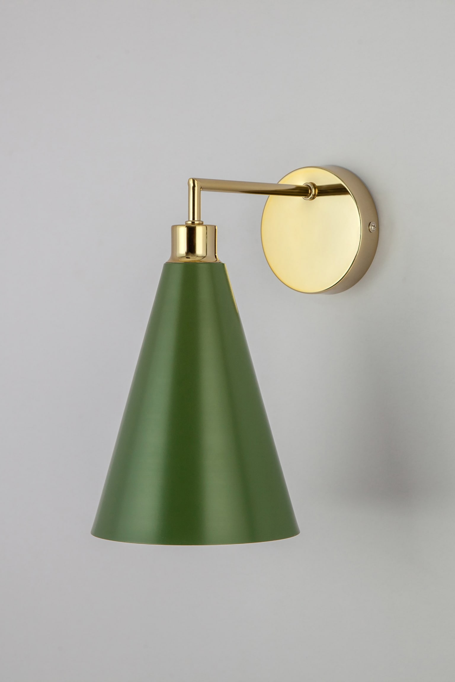 Metal Shade Wall Light - Green - 4